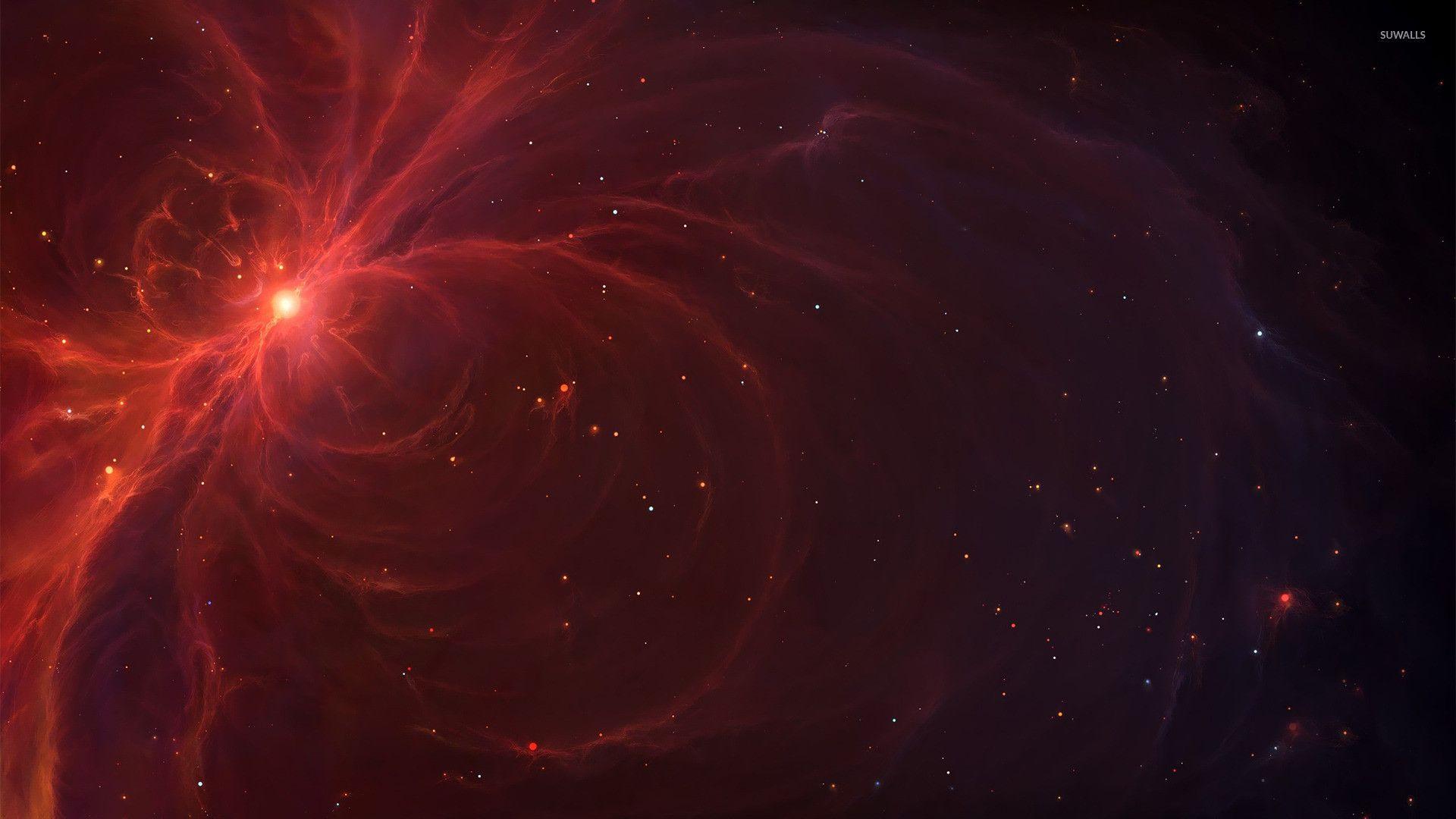 1920x1080 Red Space Wallpaper