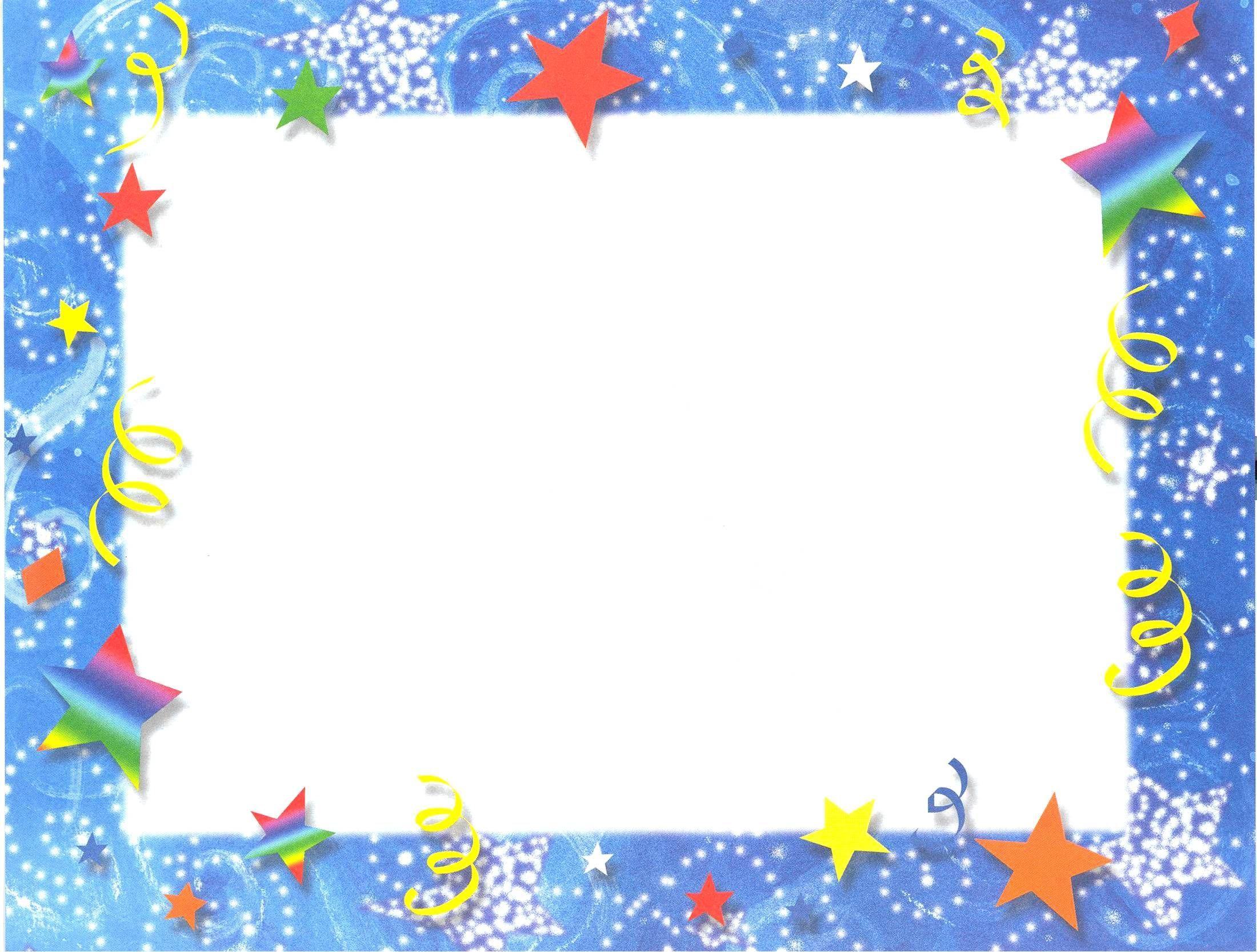 2200x1667 Free download Party Border blue tone border rainbow stars