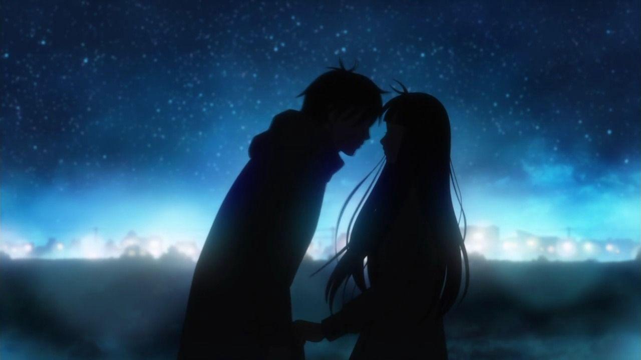 Hình nền 1280x720 Nụ hôn lãng mạn Anime Boy Couple Girl Kimi Ni Todoke Night