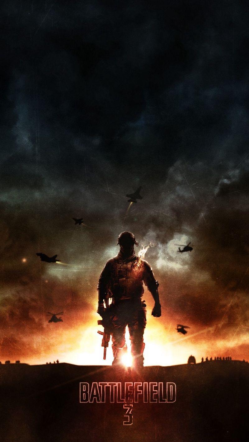 800x1420 Download wallpaper 800x1420 battlefield soldier, sunset, aviation