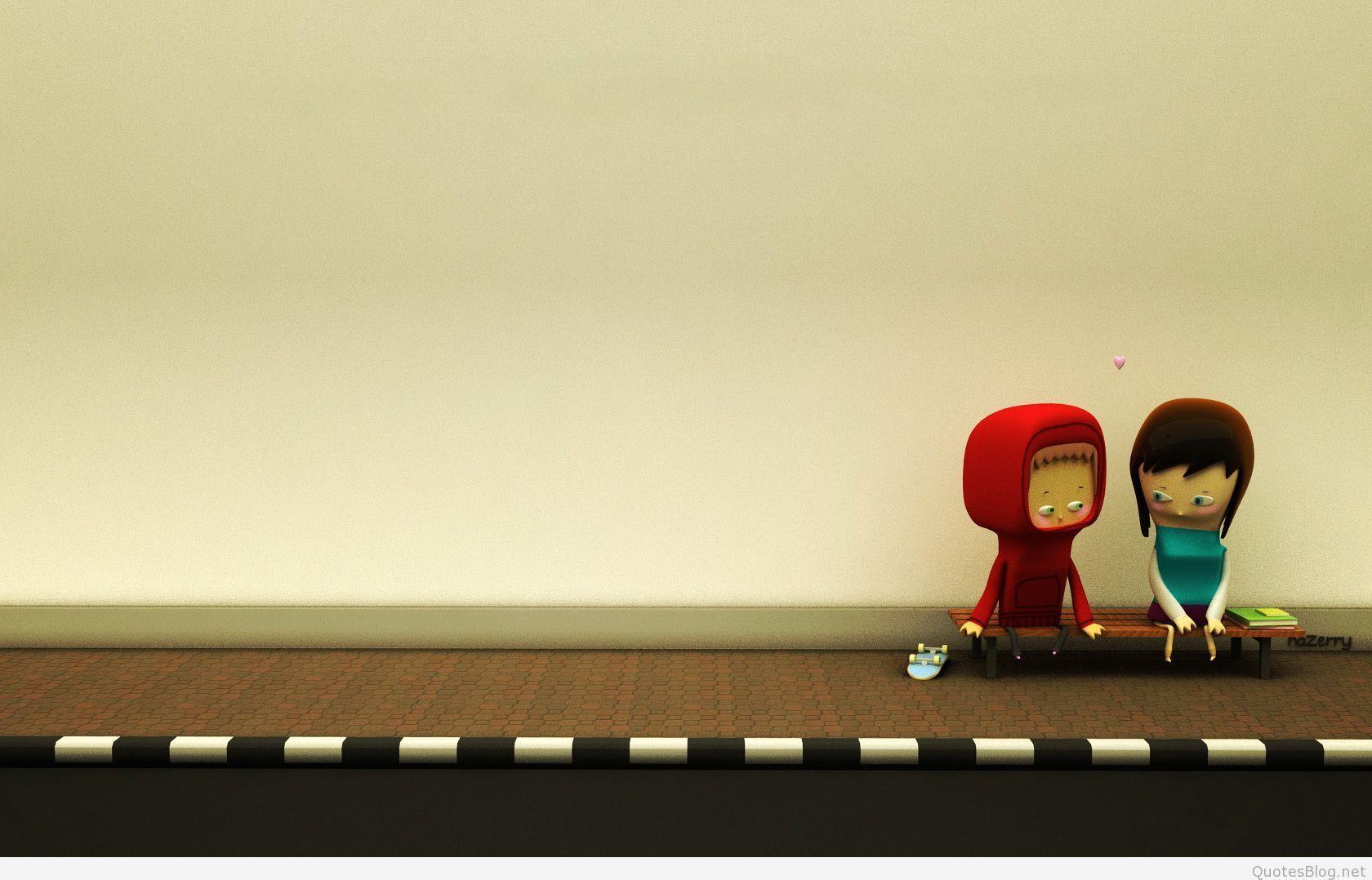 1680x1078 Cartoon Love HD Wallpaper
