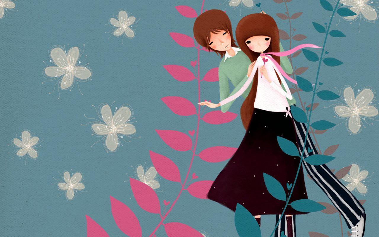 1280x800 Cartoon Love South Korean Illustration Picture High