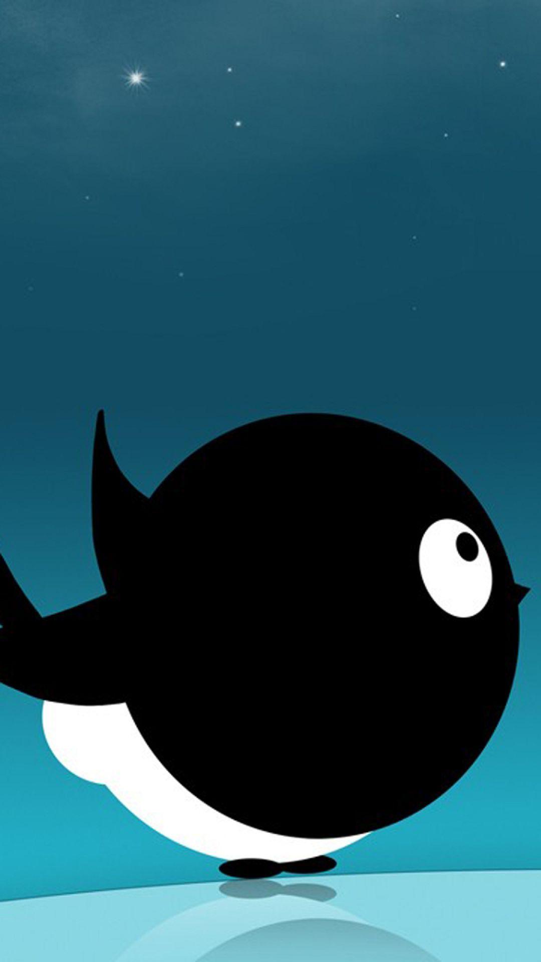 1080x1920 Cute Black Bird Cartoon Android Wallpaper Cartoon