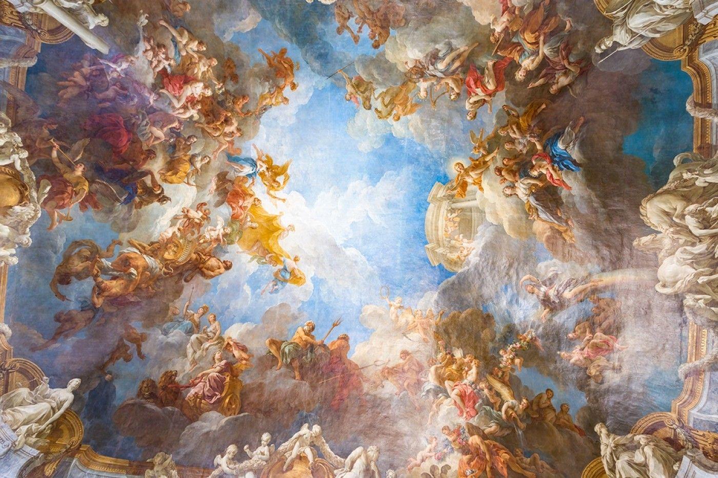Nghệ thuật Phục hưng 1400x933, hình ảnh trần nhà, Versailles, bức tranh tường