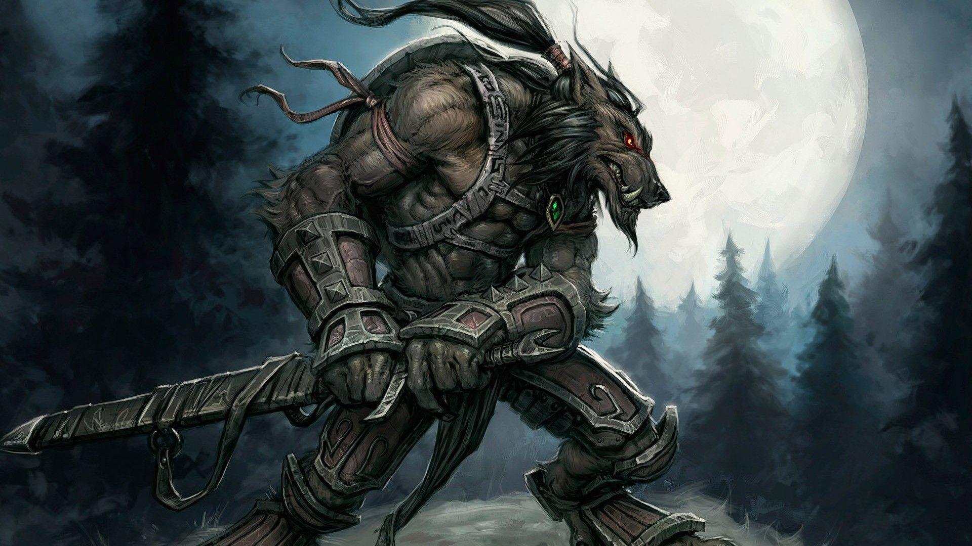 1920x1080 Fantasy Art Wallpaper HD Free Download Wolf