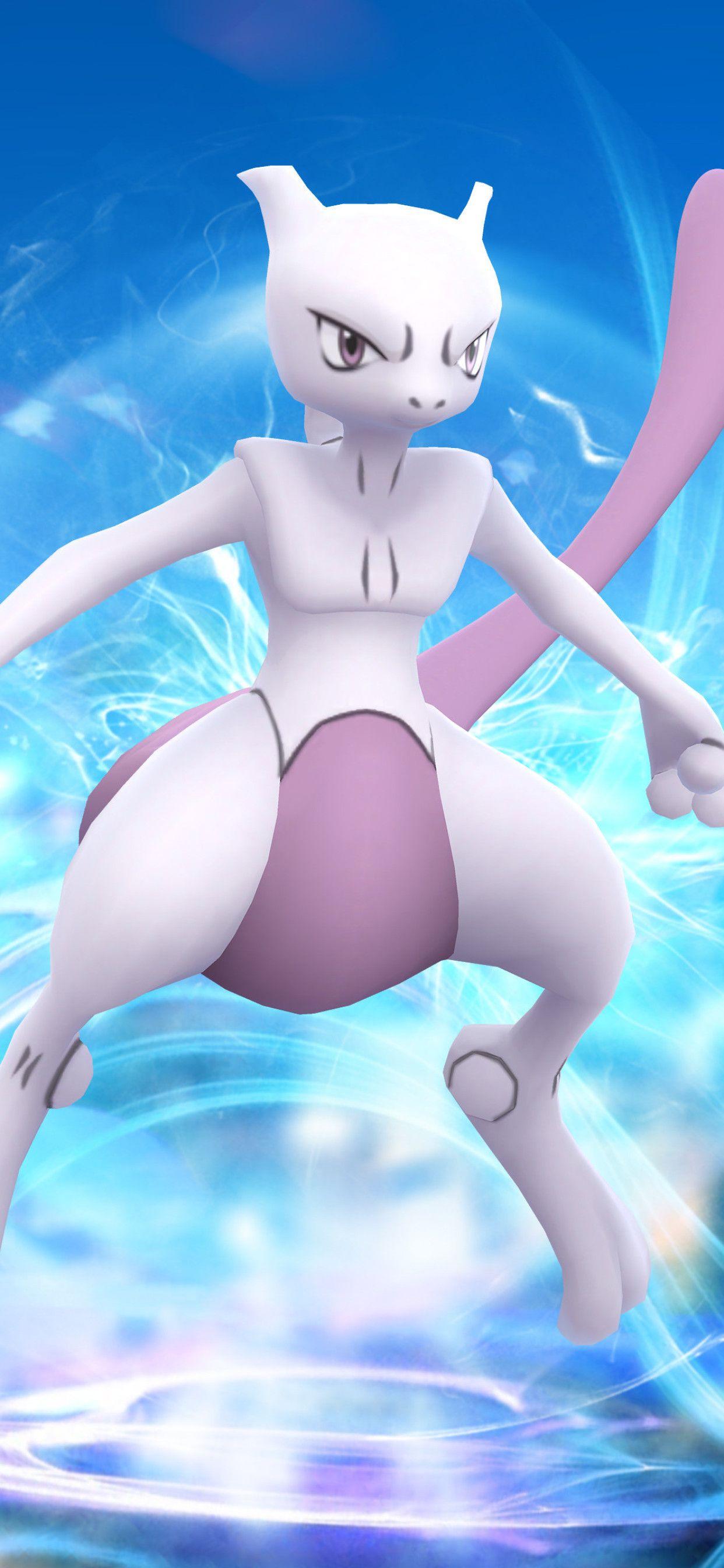 1242x2688 Mewtwo Pokemon Go iPhone XS MAX HD 4k Wallpaper