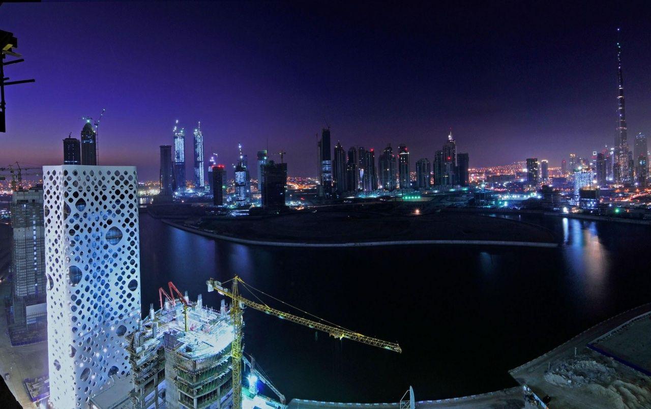 1280x804 Downtown Dubai at Night wallpaper. Downtown Dubai at Night