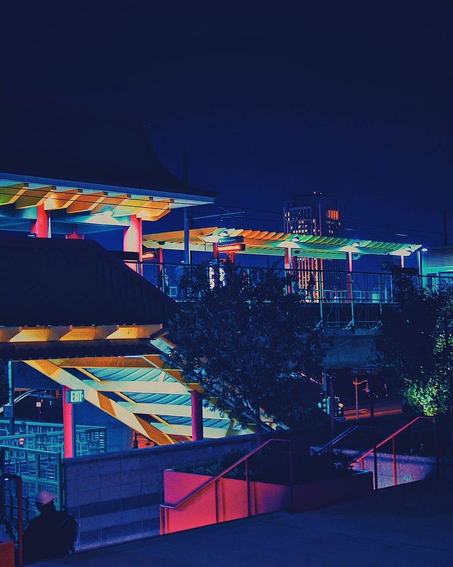 910x1139 HD wallpaper: retro, outrun, night rider, cyberpunk, downtown, la