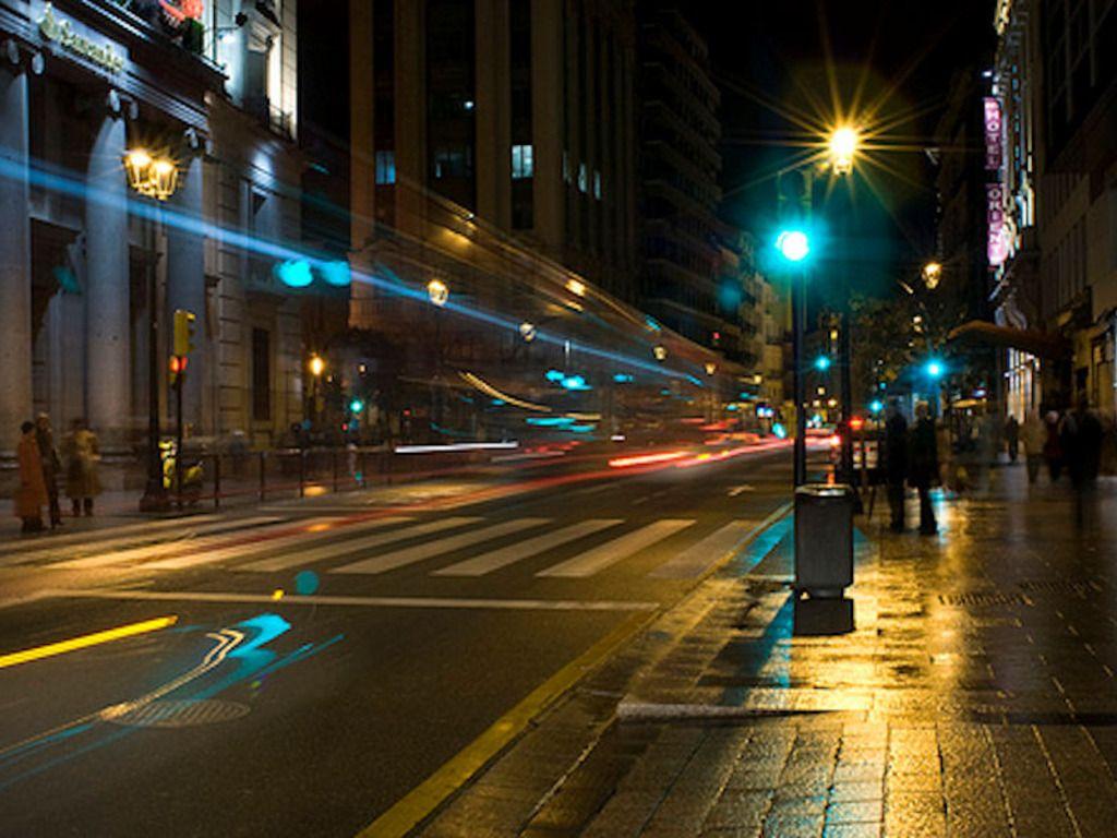 1024x768 City at Night Wallpaper