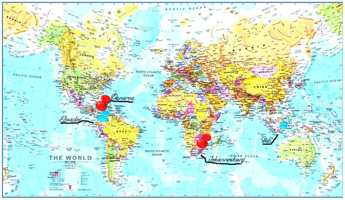 Bản đồ thế giới 1315x765 với các châu lục và thành phố là chính trị nhất