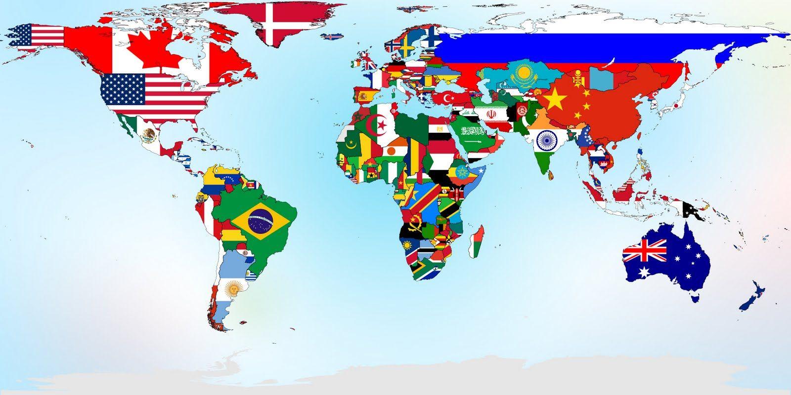 Hình nền bản đồ 1600x800: Hình nền bản đồ cờ thế giới!