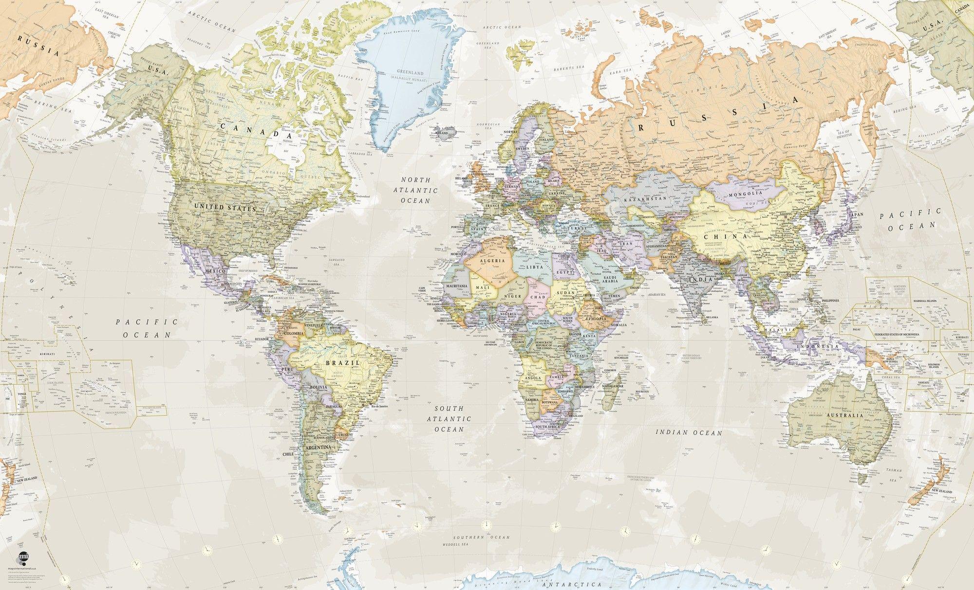 2000x1213 Antique World Map Wallpaper