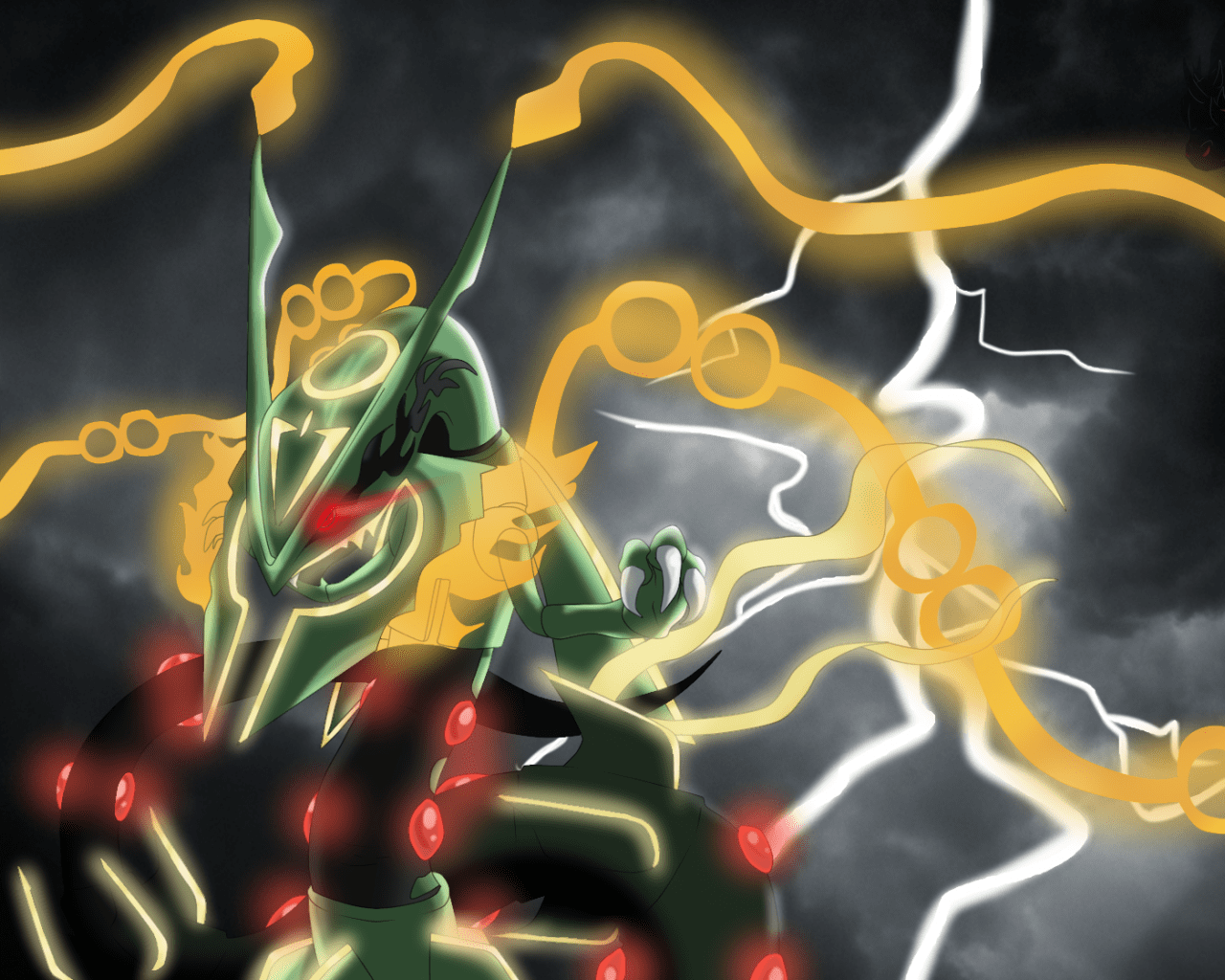 1280x1024 Free download Mega Rayquaza Let the Lighting Strike
