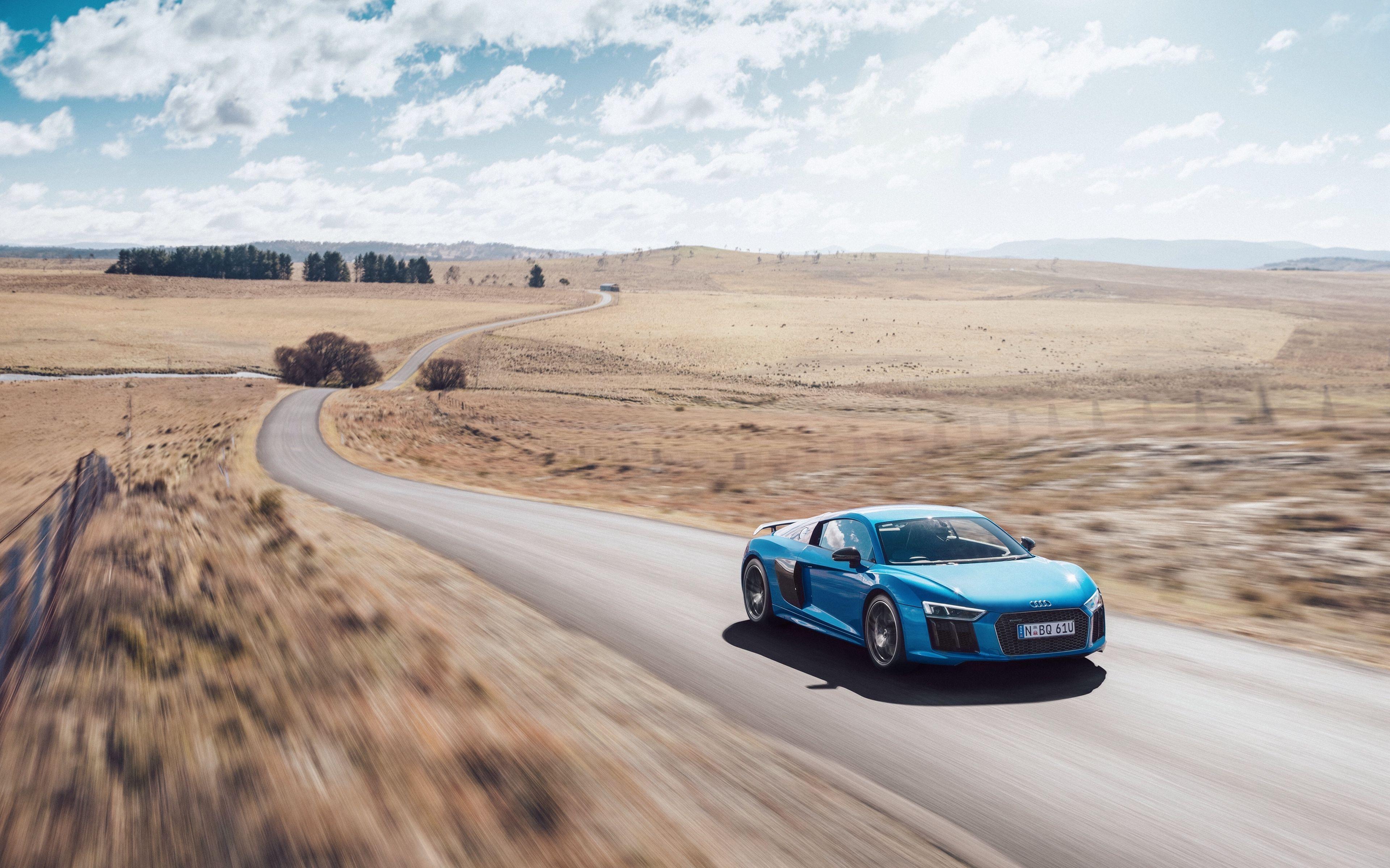 3840x2400 Download wallpaper 3840x2400 audi, r v movement, road