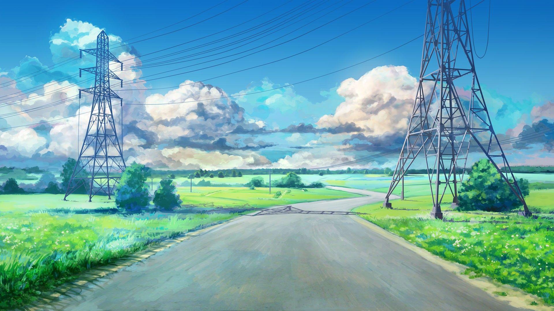 Download Serene Anime Landscape Wallpaper  Wallpaperscom