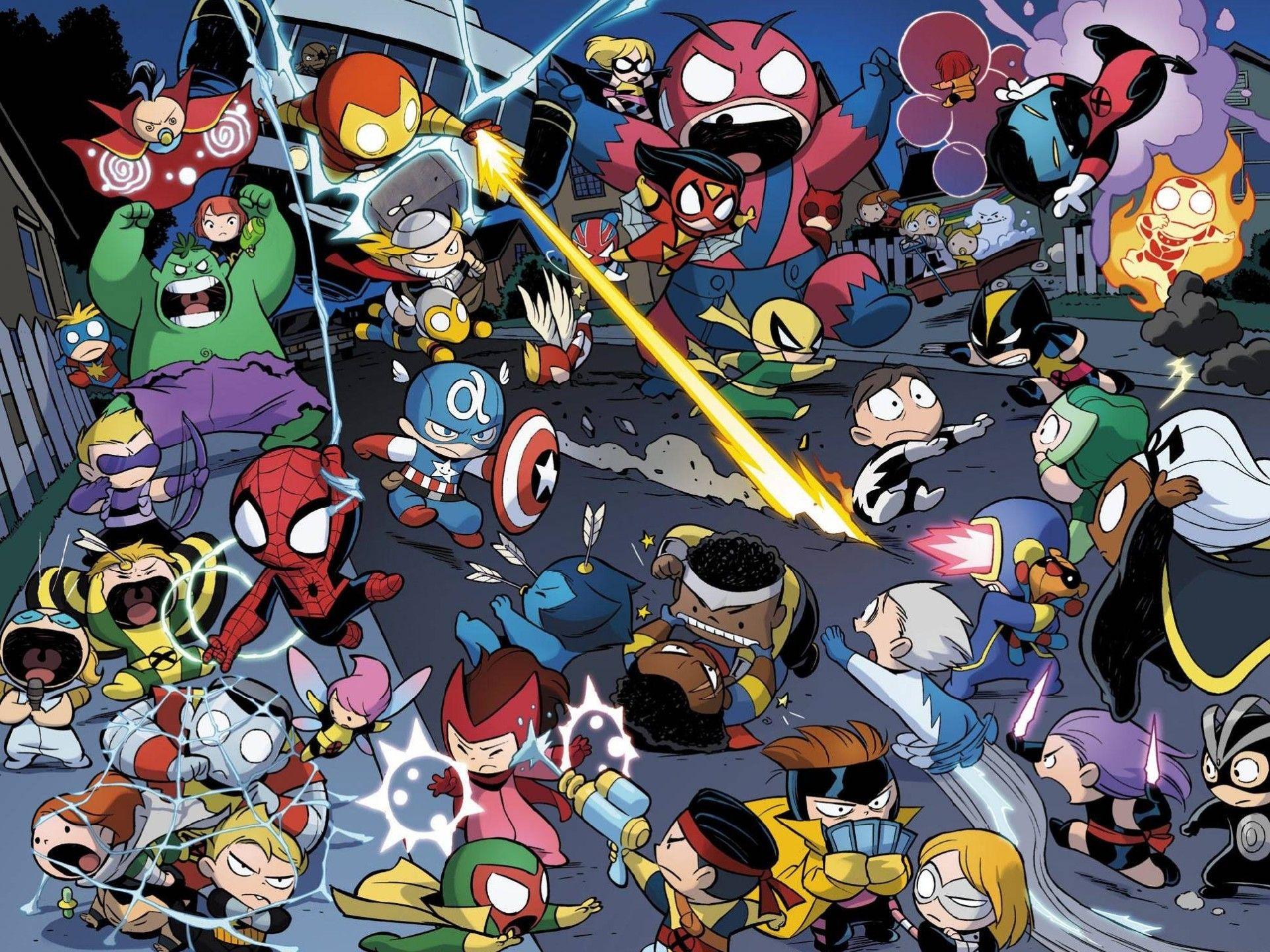 Marvel Chibi Wallpapers - Top Free Marvel Chibi Backgrounds -  WallpaperAccess