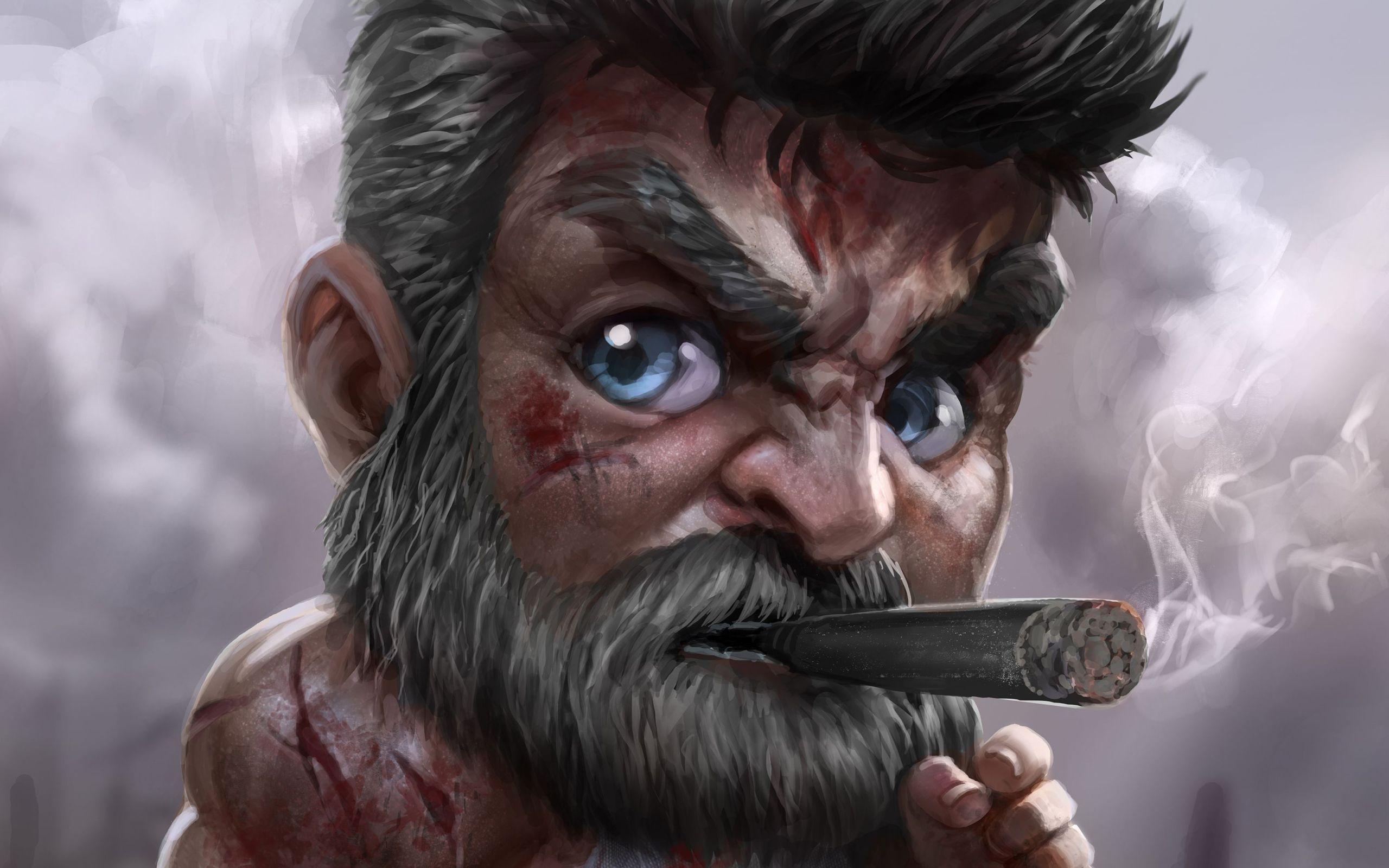 2560x1600 Wallpaper of Chibi, Marvel Comics, Wolverine, Art background & HD