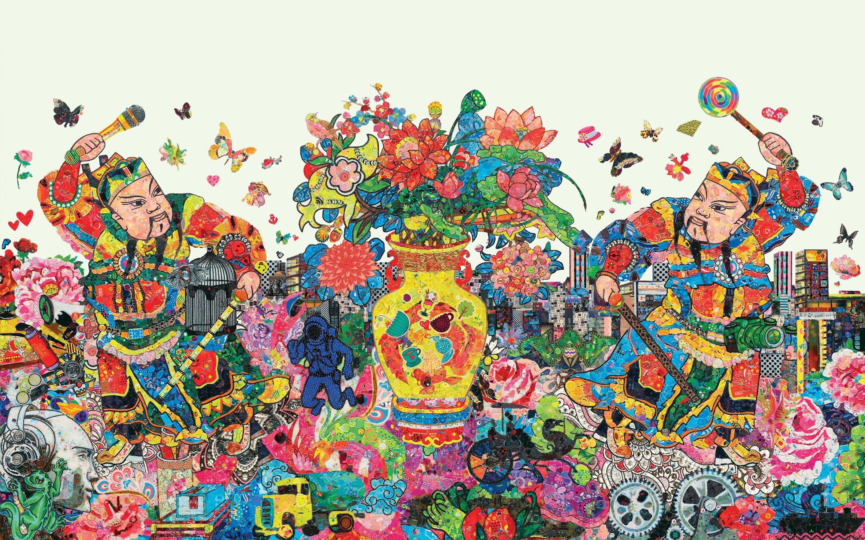 2880x1800 Folk Art Wallpaper