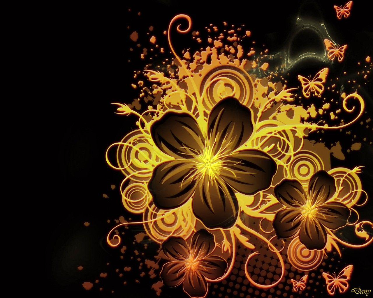 Gold Flower Wallpapers - Top Free Gold Flower Backgrounds - WallpaperAccess