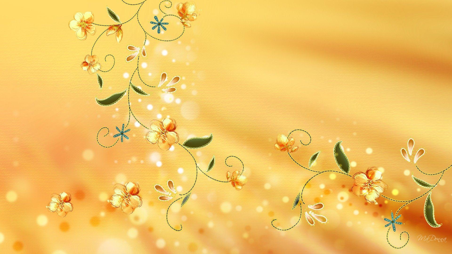 Gold Flower Wallpapers - Top Free Gold Flower Backgrounds - WallpaperAccess
