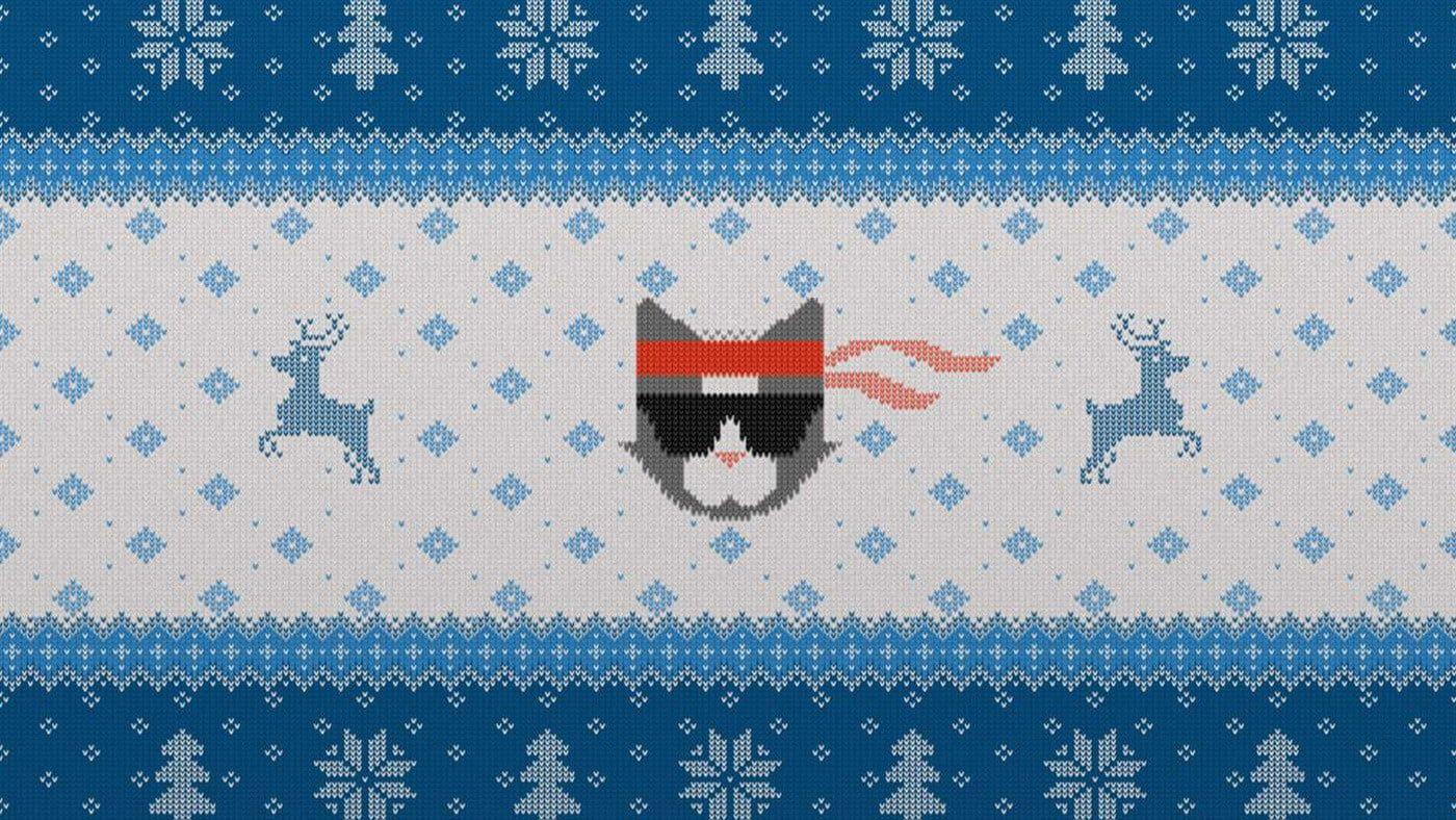 1400x788 The Microsoft Ninja Cat Is Back In Holiday Escape Wallpaper