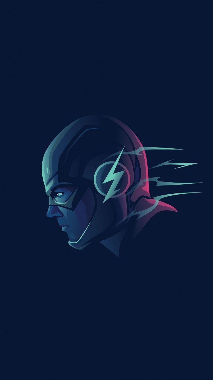 750x1334 Download 750x1334 wallpaper flash, dc comics, minimal, art