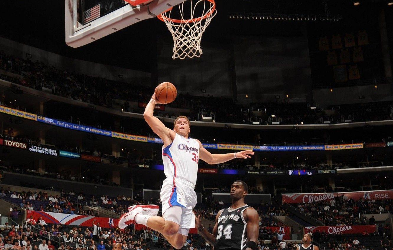 1332x850 Wallpaper basketball, nba, dunk, clippers, blake griffin