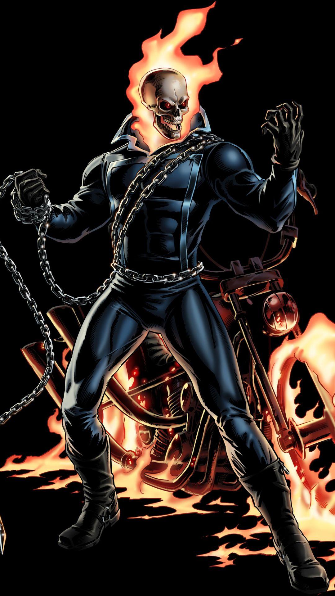 1080x1920 Mobile Wallpaper Ghost Rider Bike, HD Wallpaper