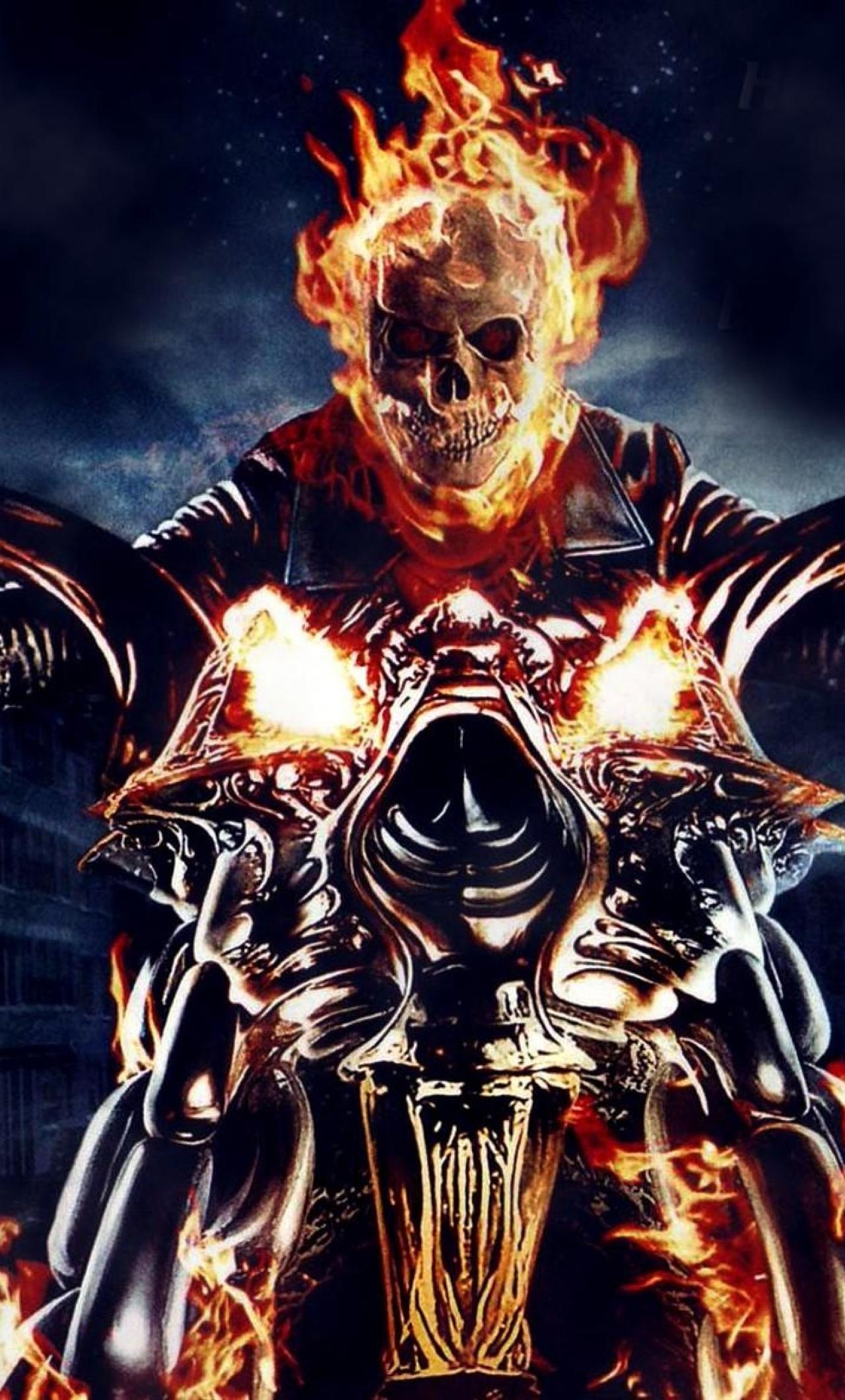 Ghost Rider Motorcycle Marvel Heroes Ai Art Marvel Comics Skull Fire  Wallpaper  Resolution2048x2048  ID1373748  wallhacom