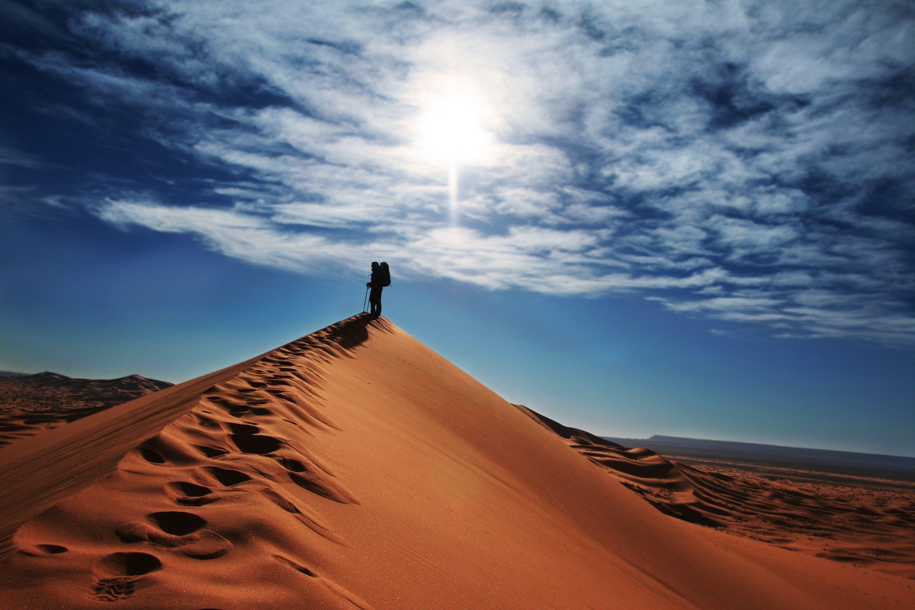 3456x2304 desert, Sky, Clouds, Landscape Wallpaper HD / Desktop