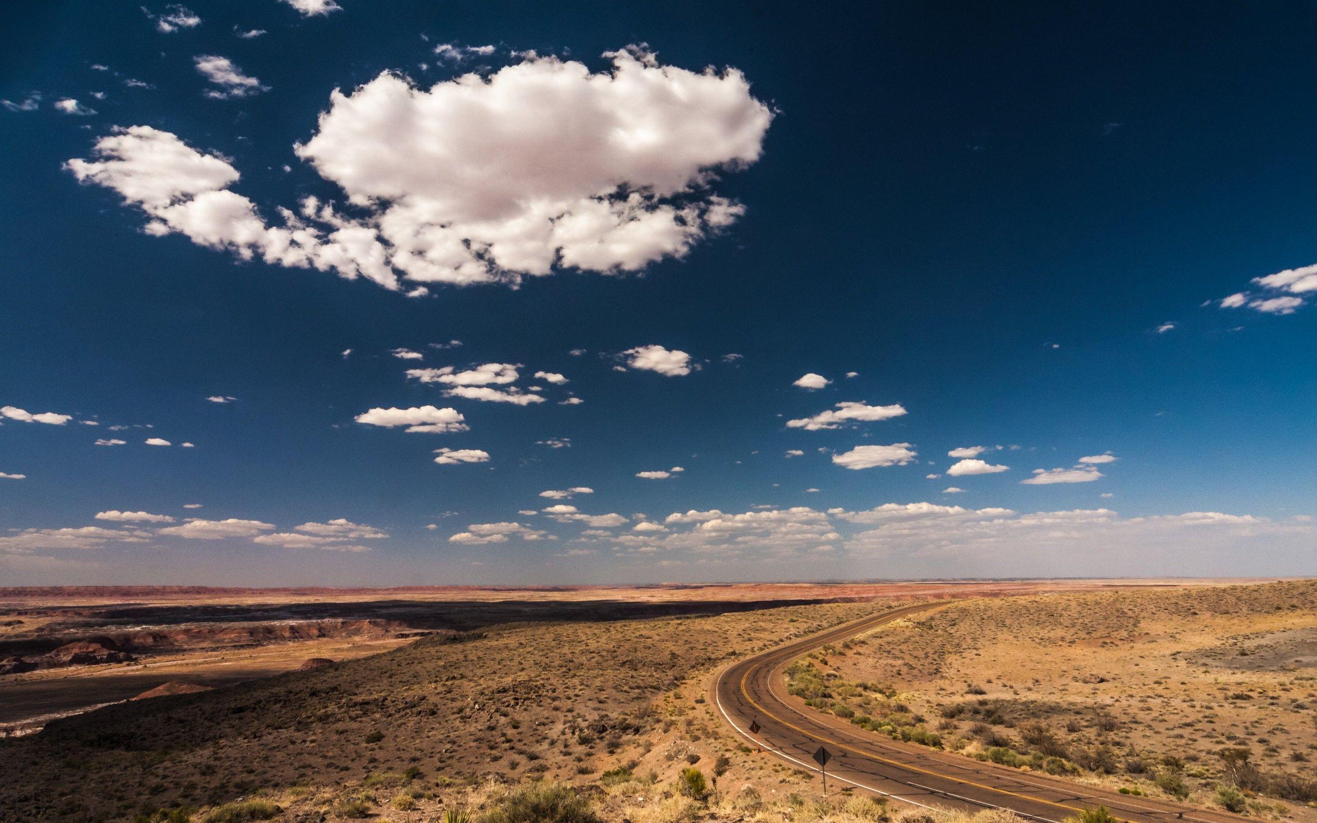 2560x1600 road desert sky wallpaper and background. Nature. Tokkoro
