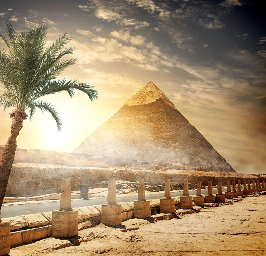 1064x1024 Desktop Wallpaper Egypt Cairo Nature Desert Sky Pyramid