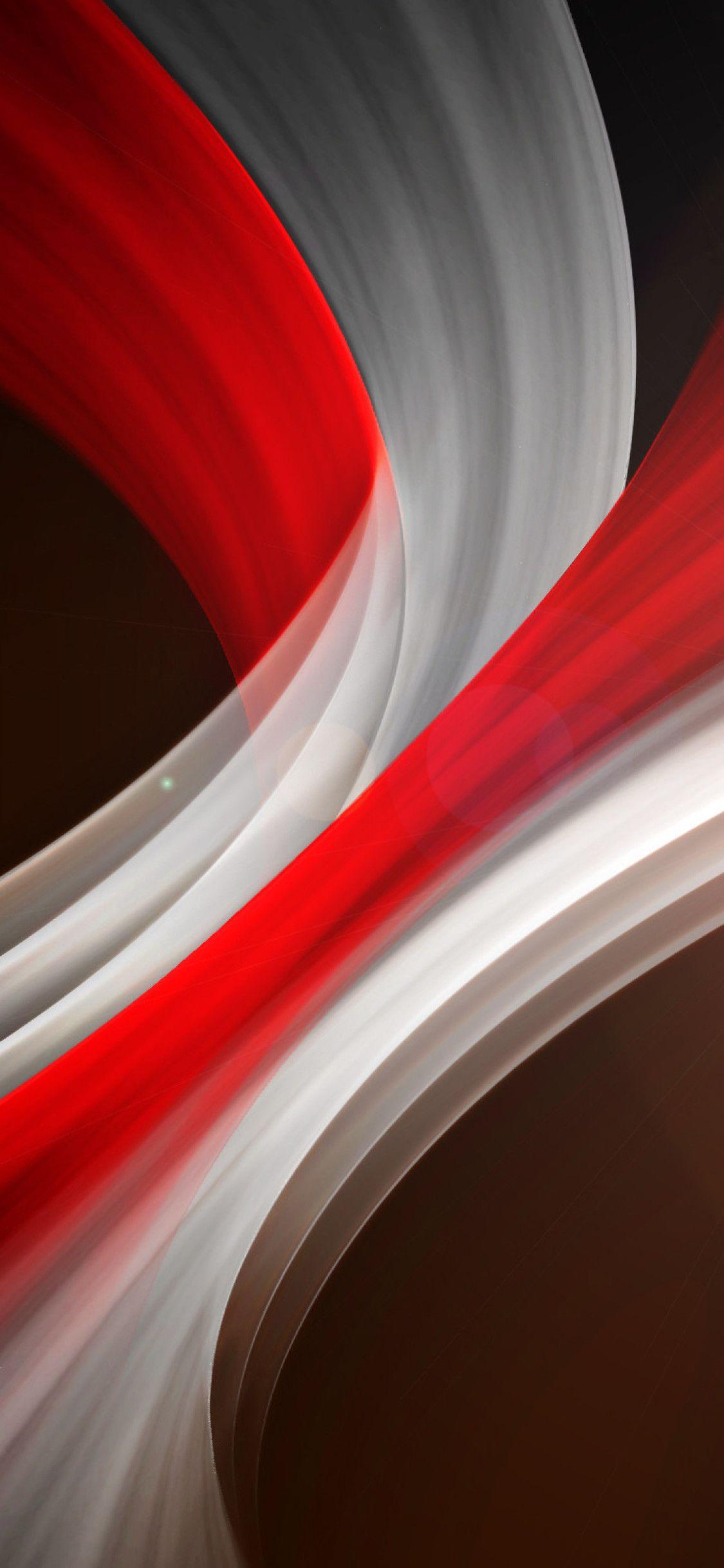 1125x2436 Red White Abstract Swirl iPhone XS, iPhone 10
