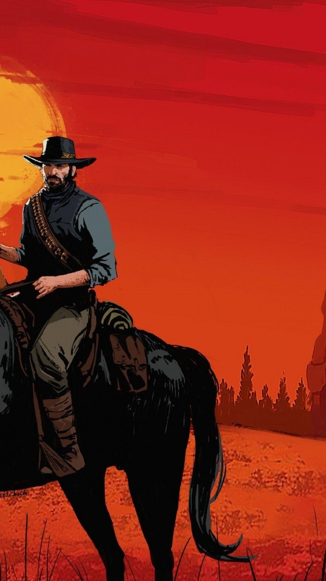 1080x1920 Download 1080x1920 Red Dead Redemption Artwork, Horses