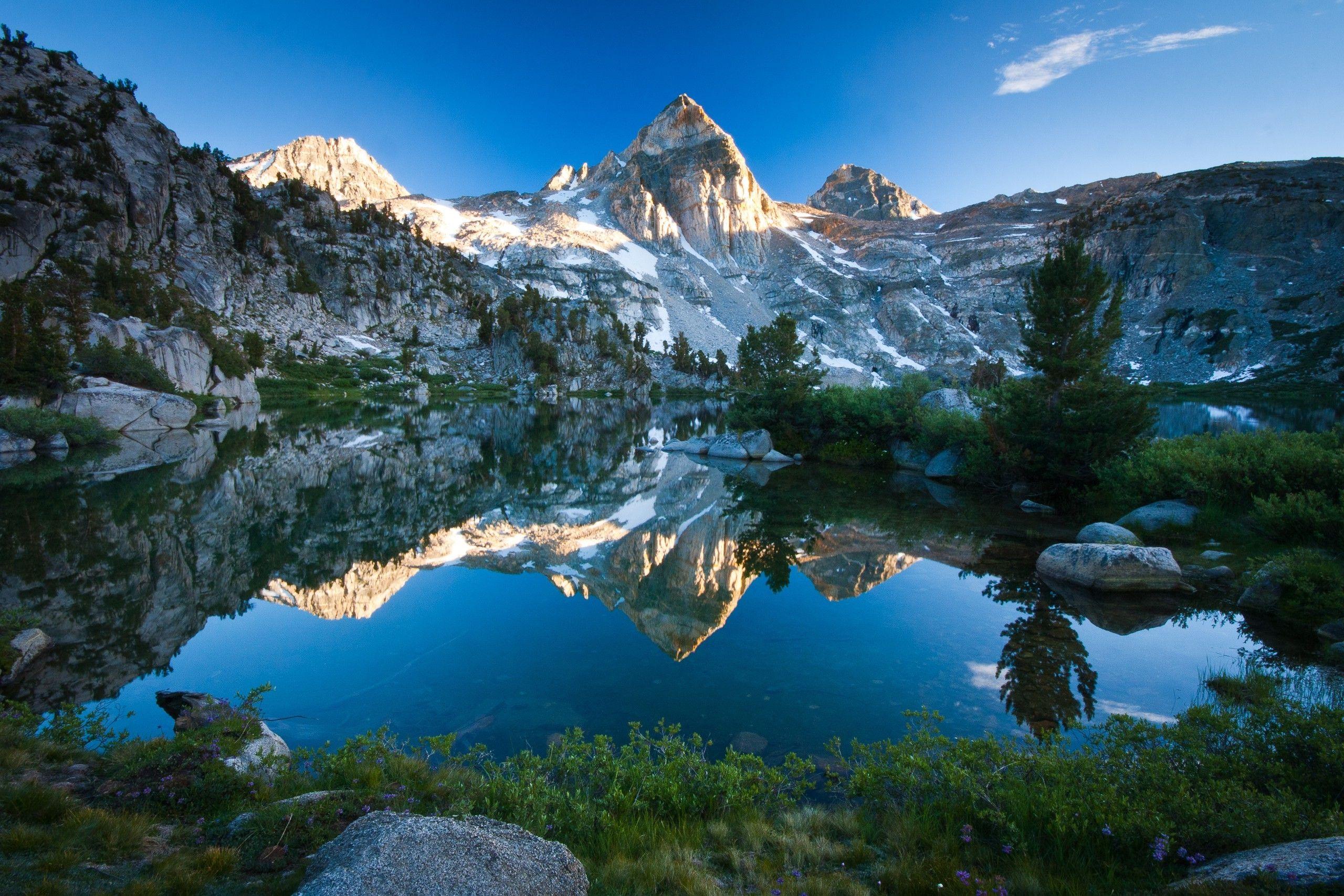 2560x1707 mountain, Lake, Sunrise, Reflection, Water, Trees, Nature
