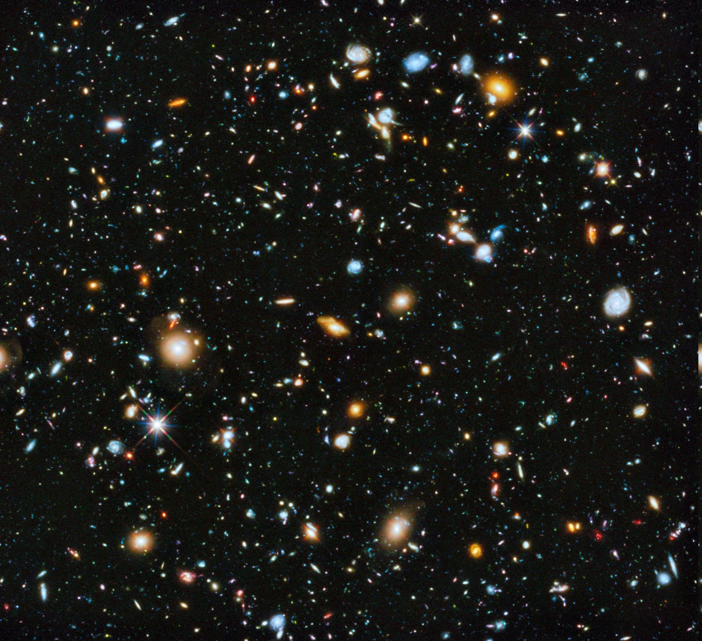 2300x2100 space stars galaxy deep space hubble deep field wallpaper