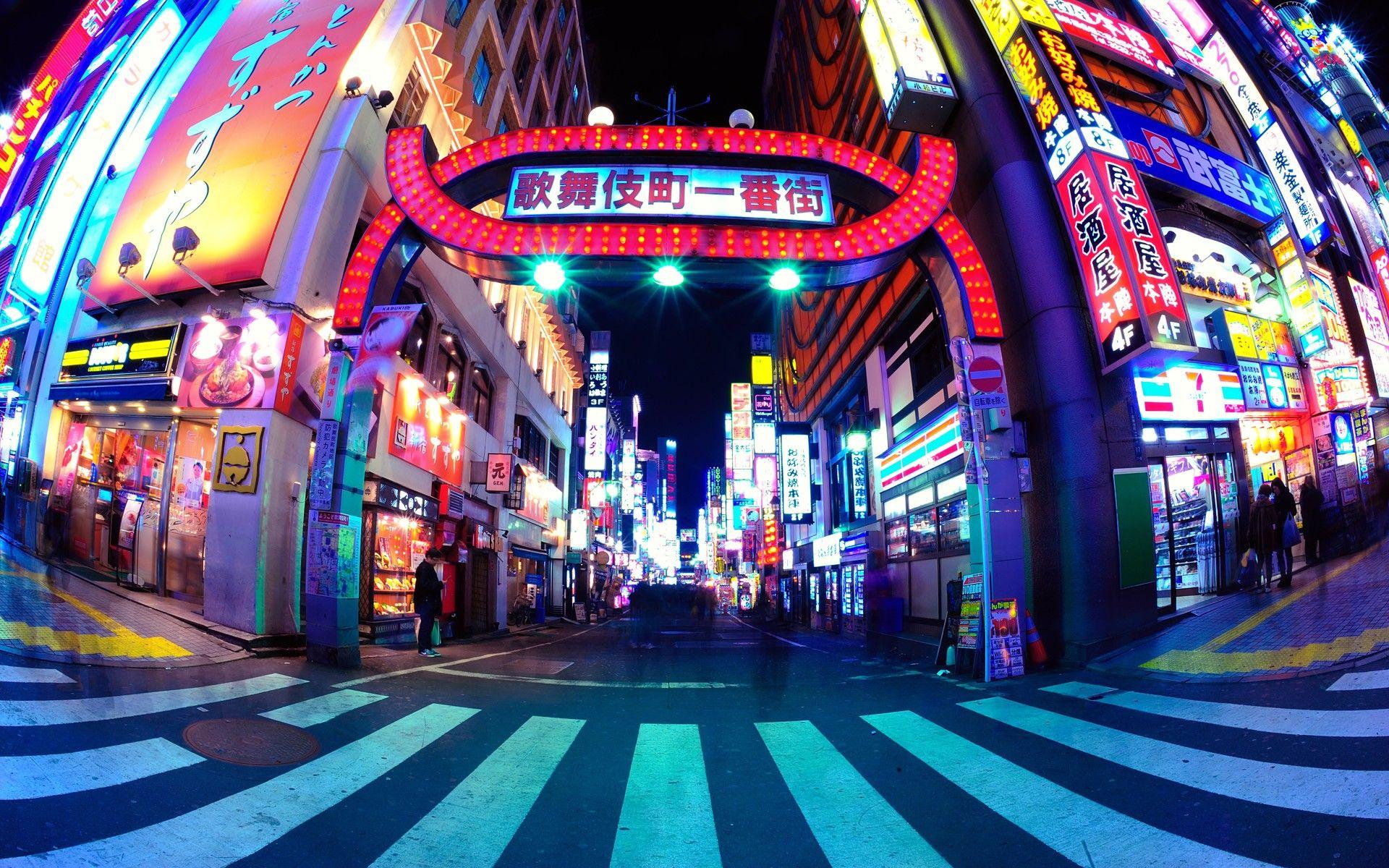 1920x1200 Urban city lights wallpaperx1200