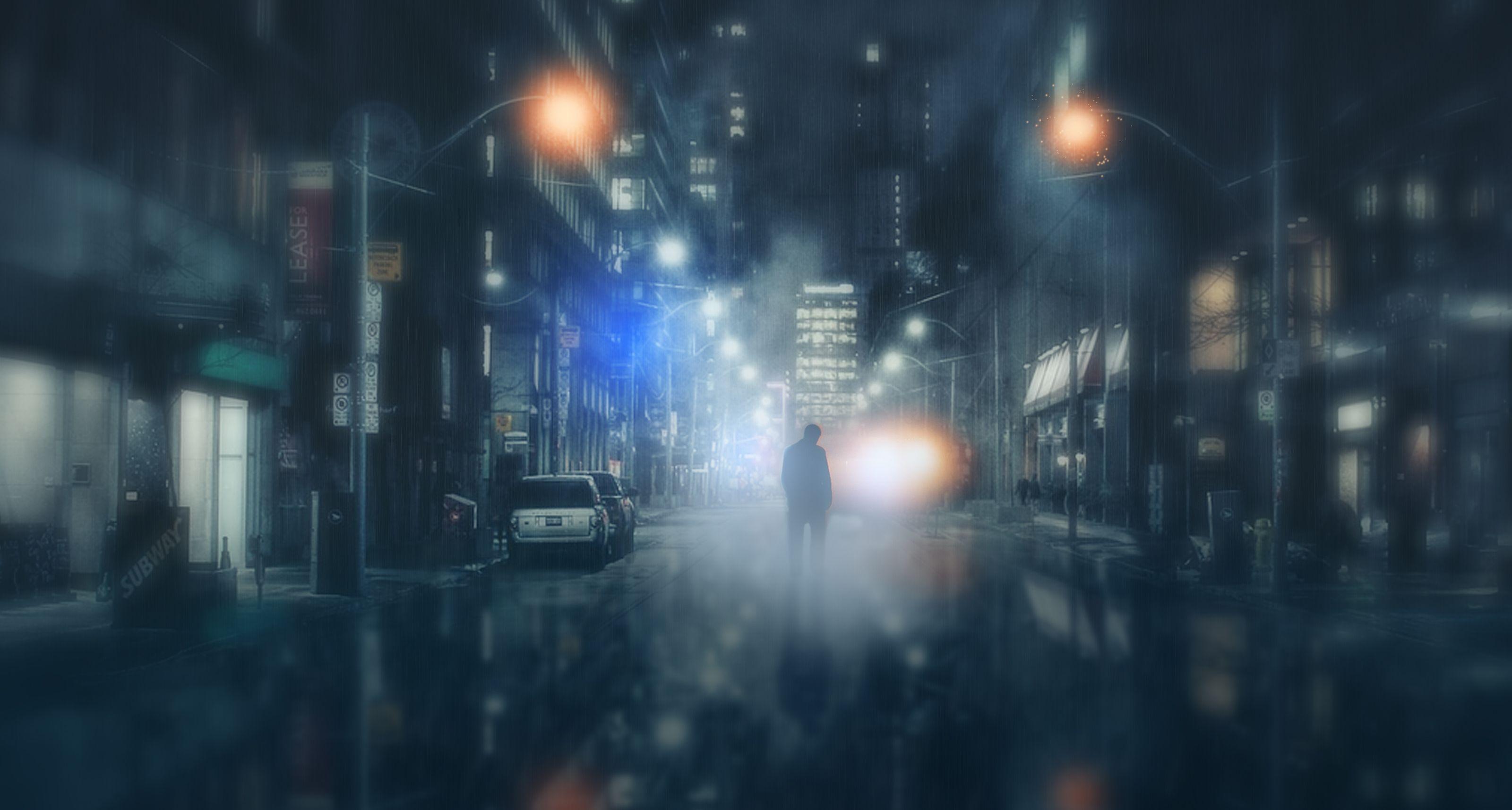 3200x1716 HD, #Nightscape, #Urban, #City life. Photography. Tokkoro