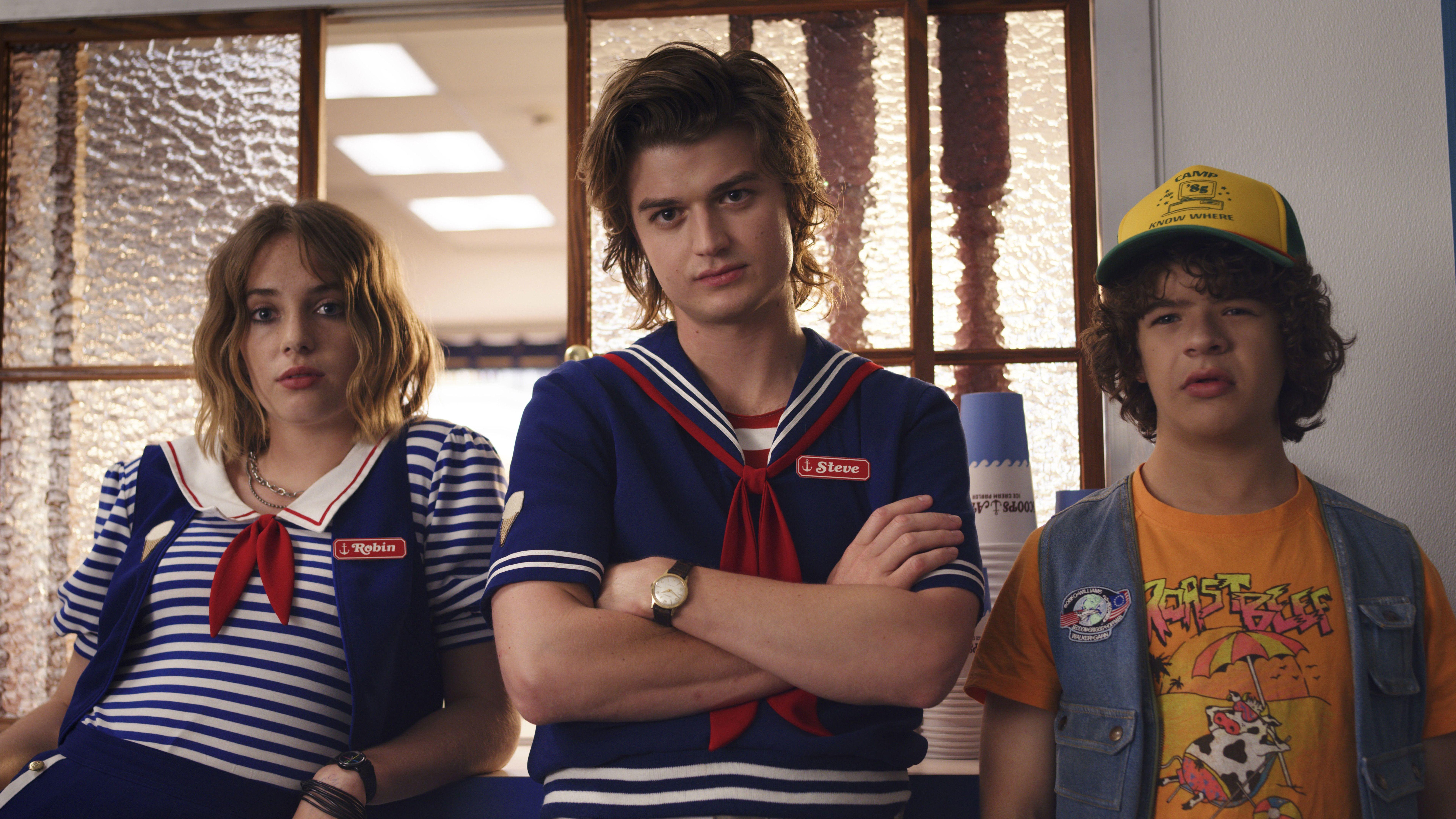 7680x4320 Stranger Things, Season Robin, Steve Harrington, Dustin