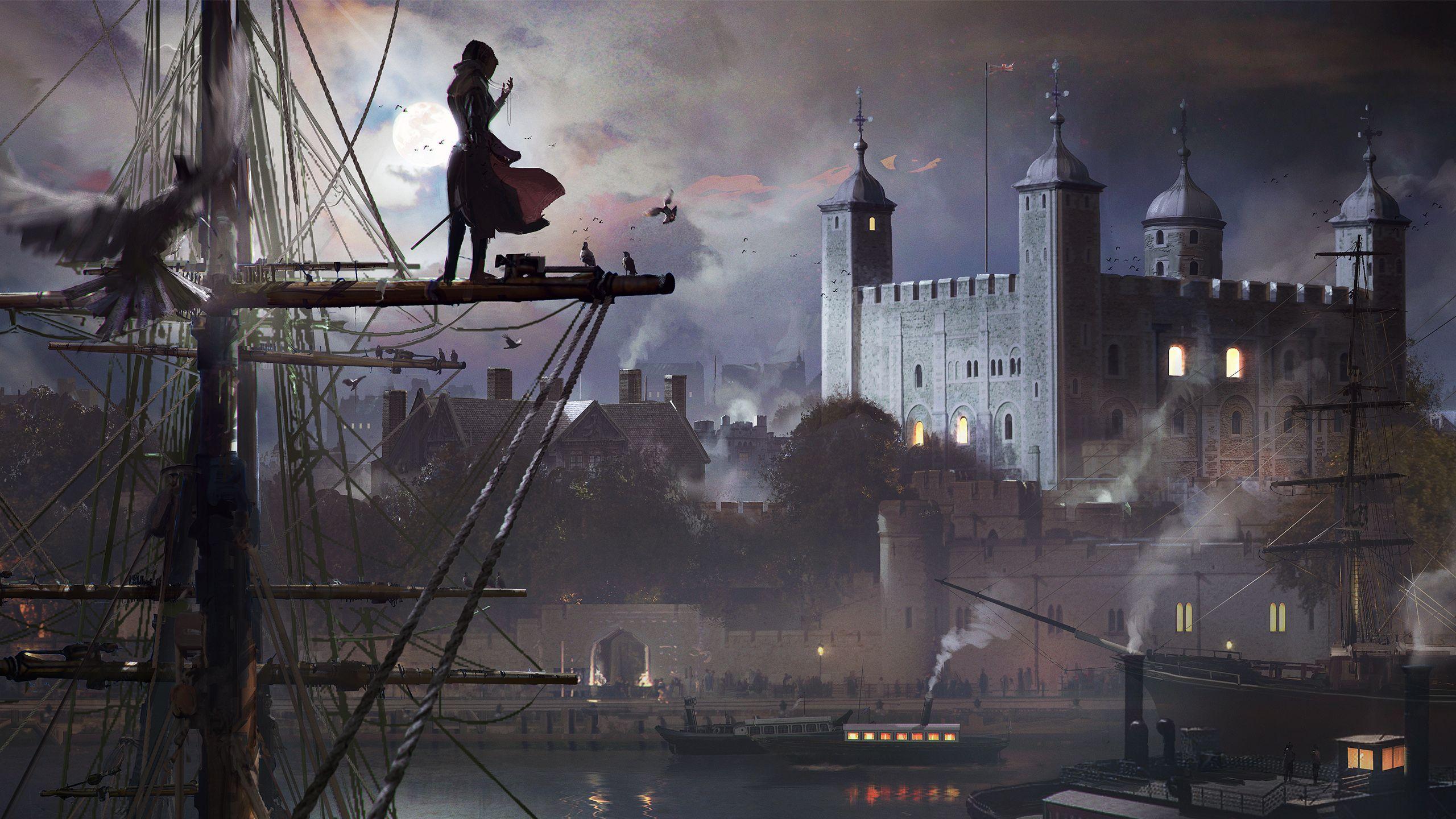 2560x1440 Female Character Assassins Creed Syndicate Wallpaper
