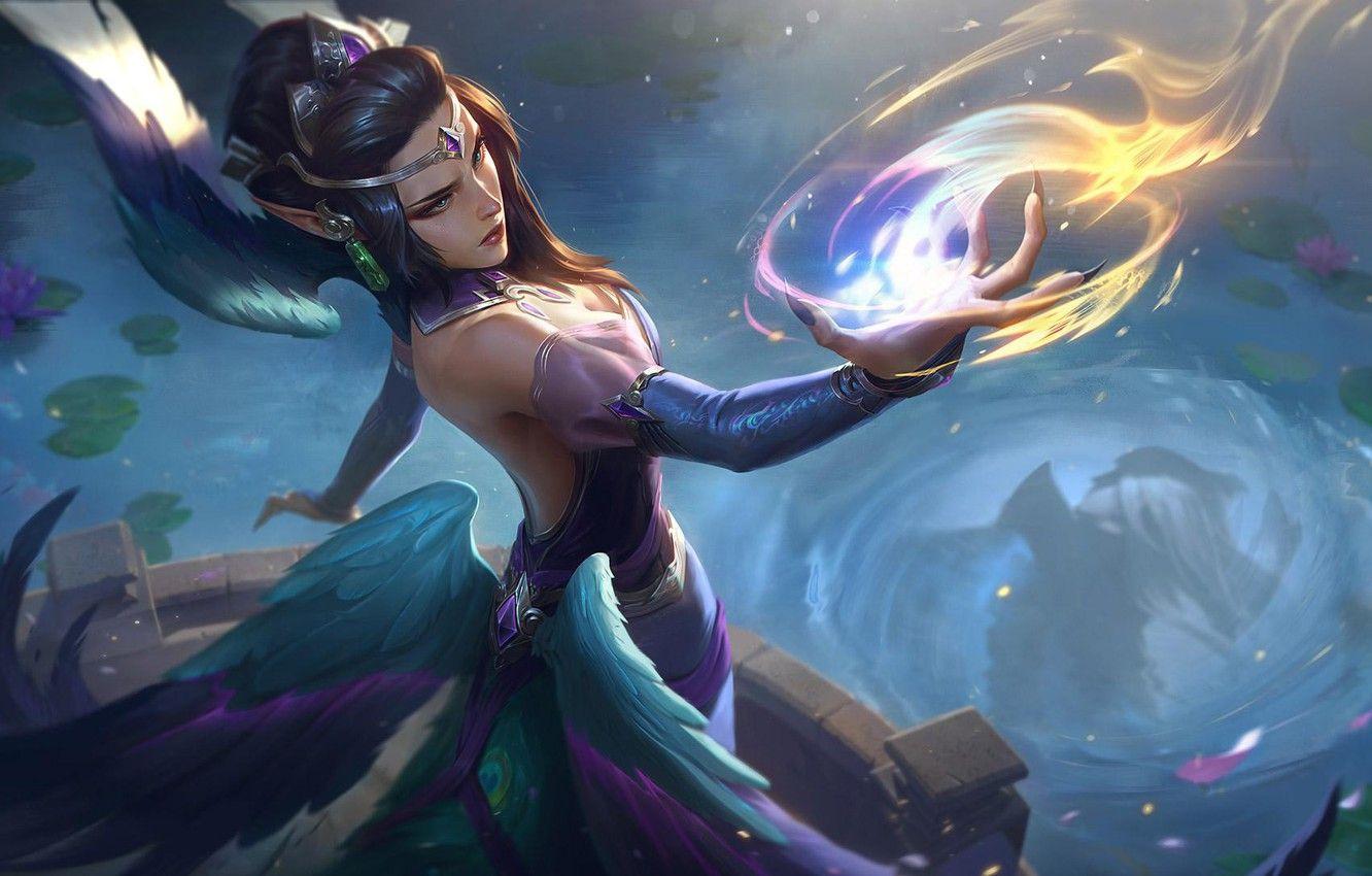 1332x850 Wallpaper Water, Look, Dress, Wings, Power, Art, Splash