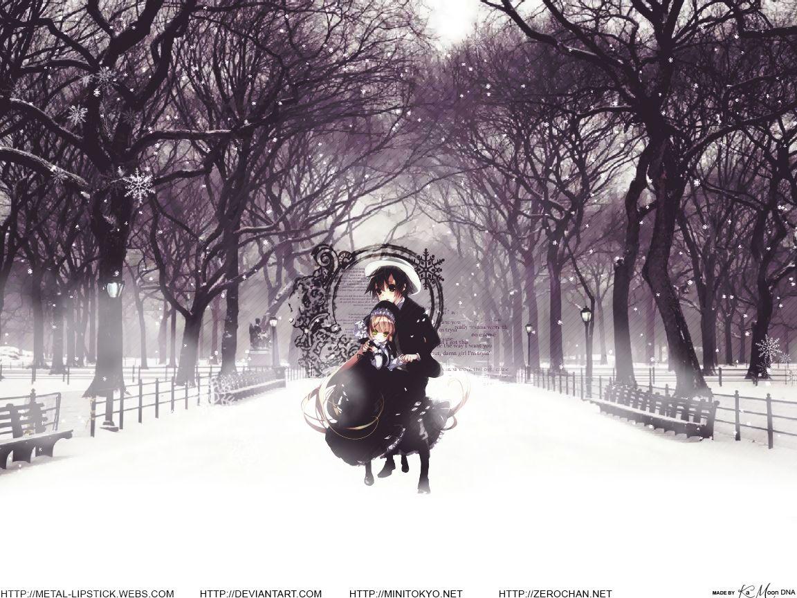 1152x864 Gosick Wallpaper: Winter walk