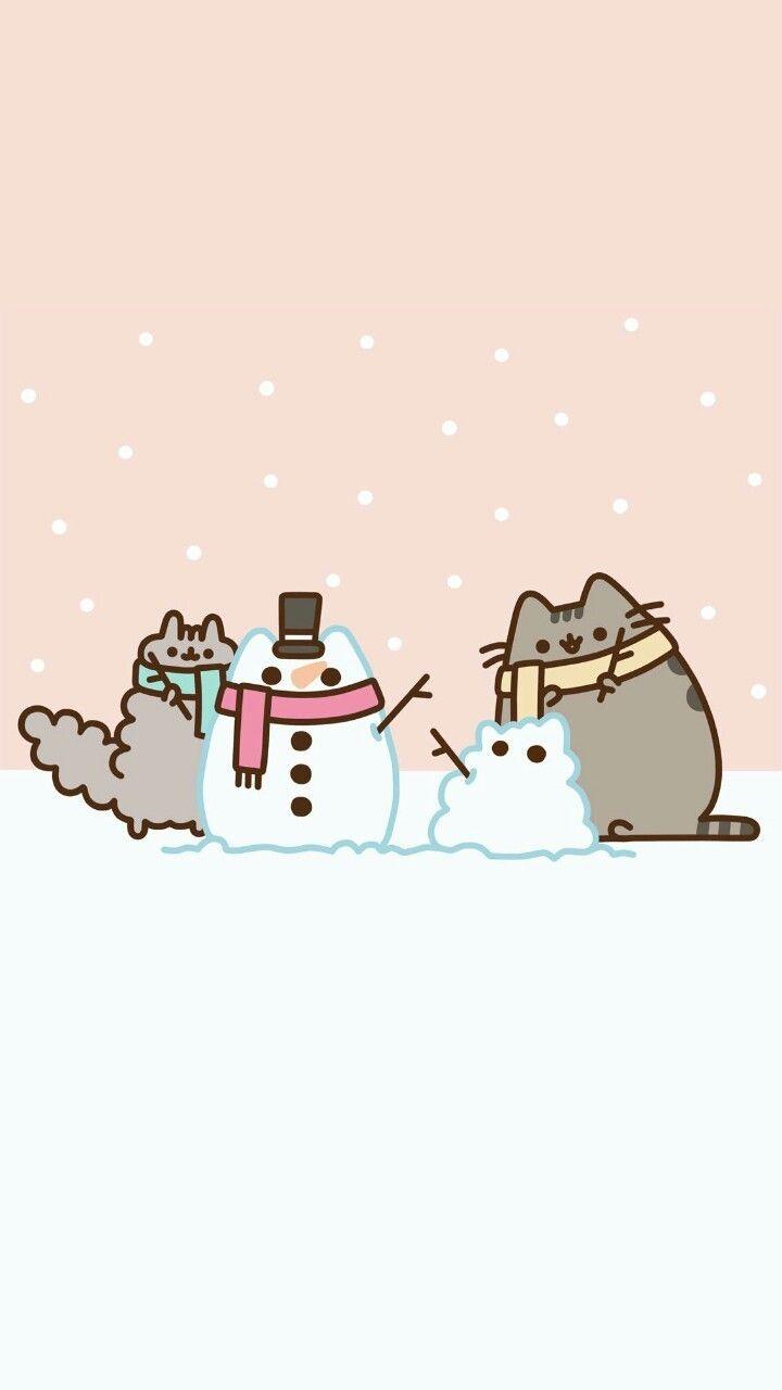 720x1280 art, background, beautiful, beauty, cartoon, cats, design, drawing, illustration, kawaii, kitty, pastel, pink, snow, wallpaper, we heart it, winter, cute cats, pink background, wallpaper iphone, art cat, beautiful art, pastel color, pastel