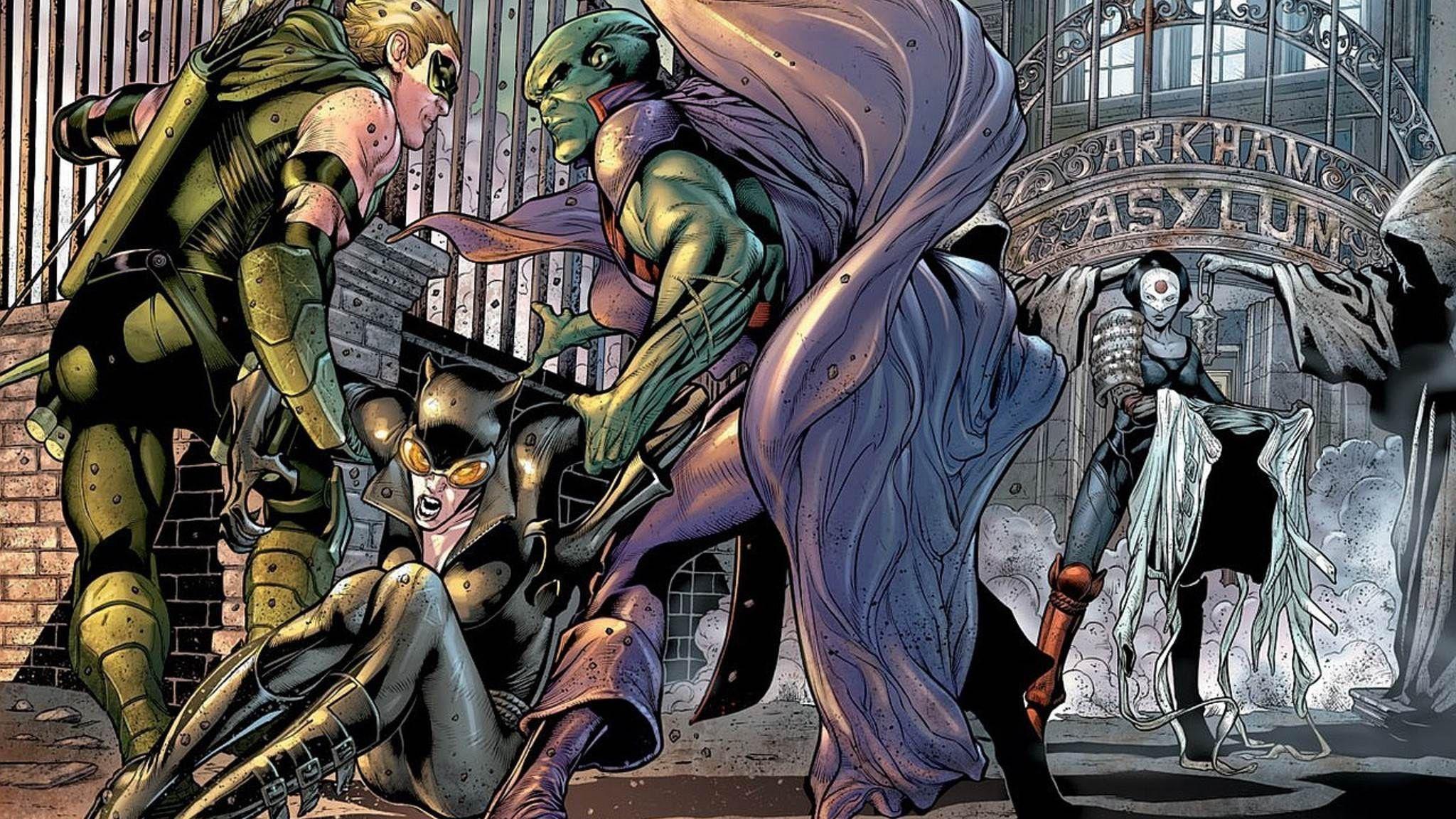 2048x1152 Comics katana catwoman green arrow martian manhunter