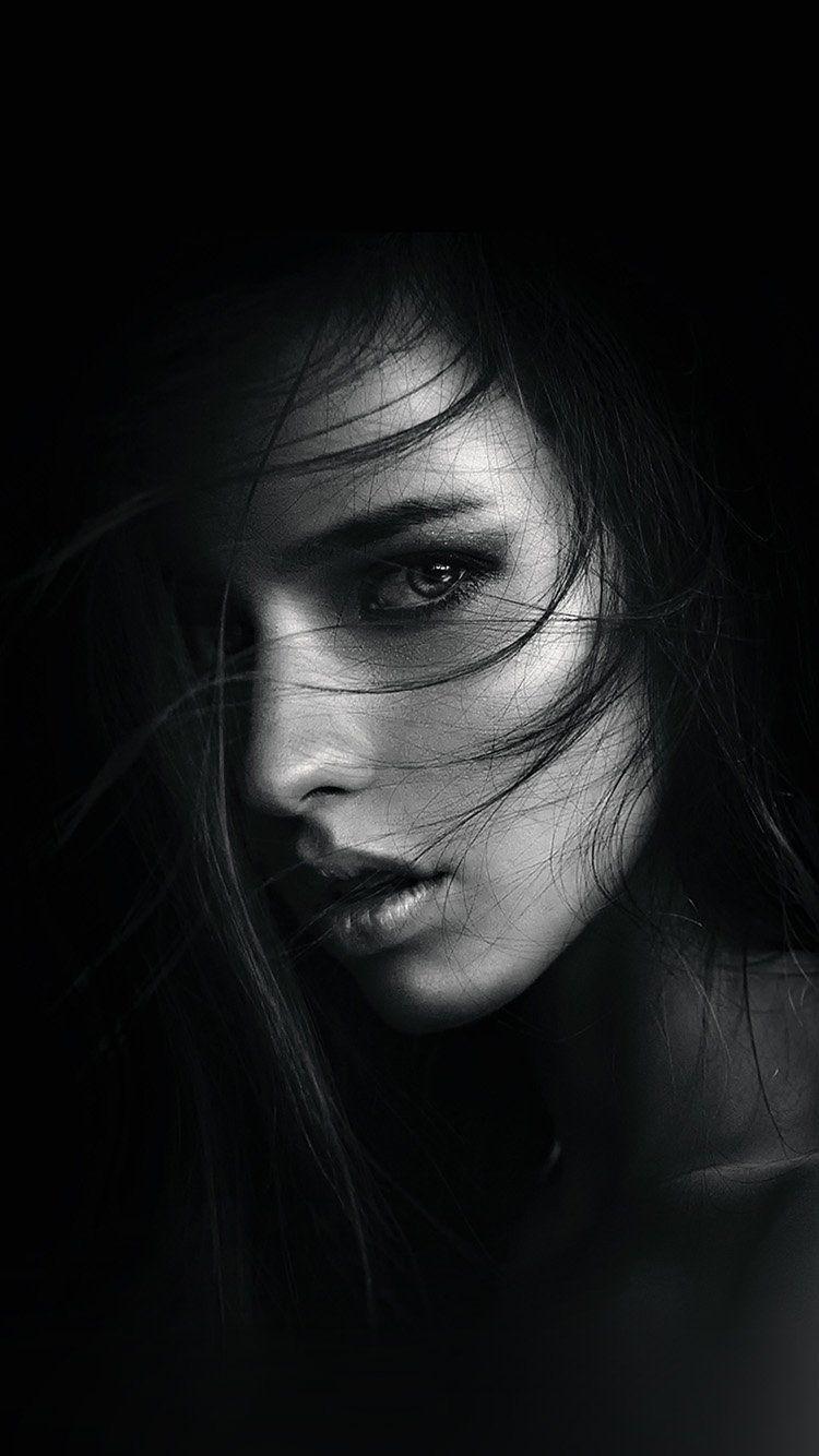750x1334 Dark Girl Abstract Wallpaper
