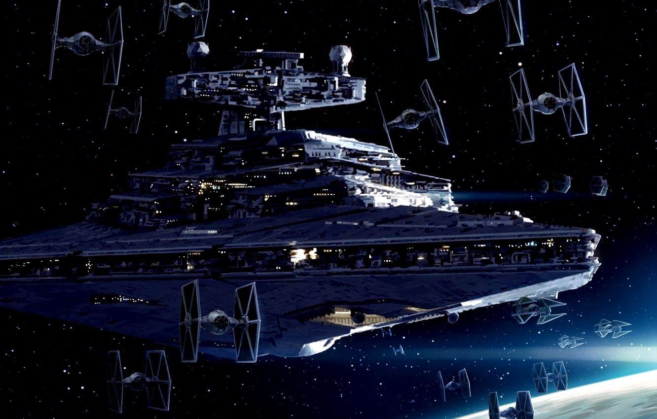 1332x850 Photo Wallpaper Star Wars, Art, Star Destroyer, Tie
