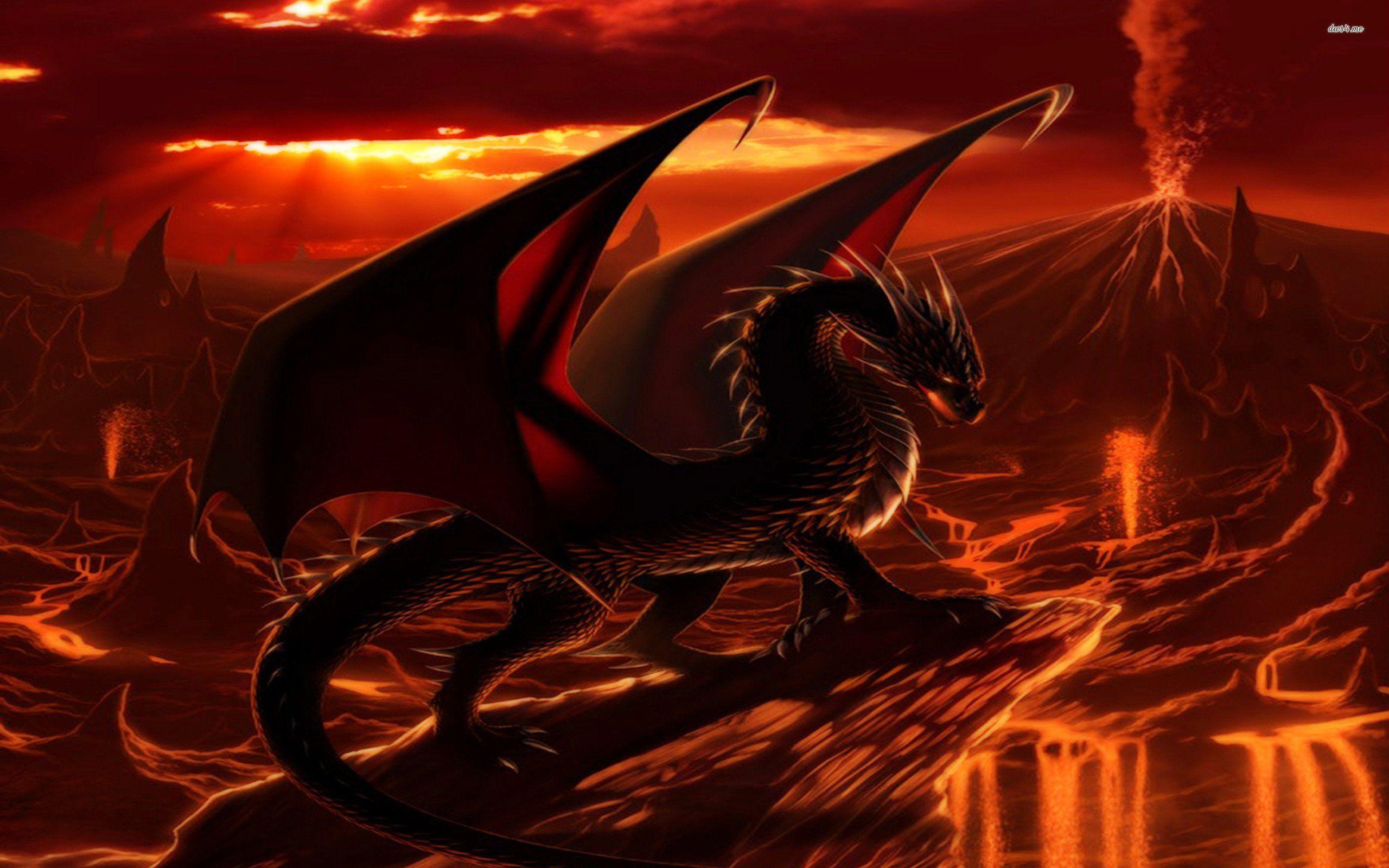 Lava Dragon Wallpapers Top Free Lava Dragon Backgrounds WallpaperAccess