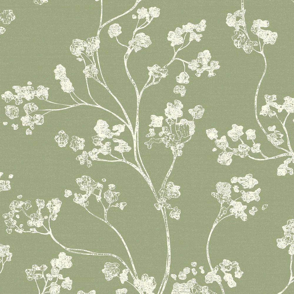 Seamless Floral Wallpaper Vector PNG Images Seamless Green Floral Wallpaper  Wallpaper Floral Green PNG Image For Free Download