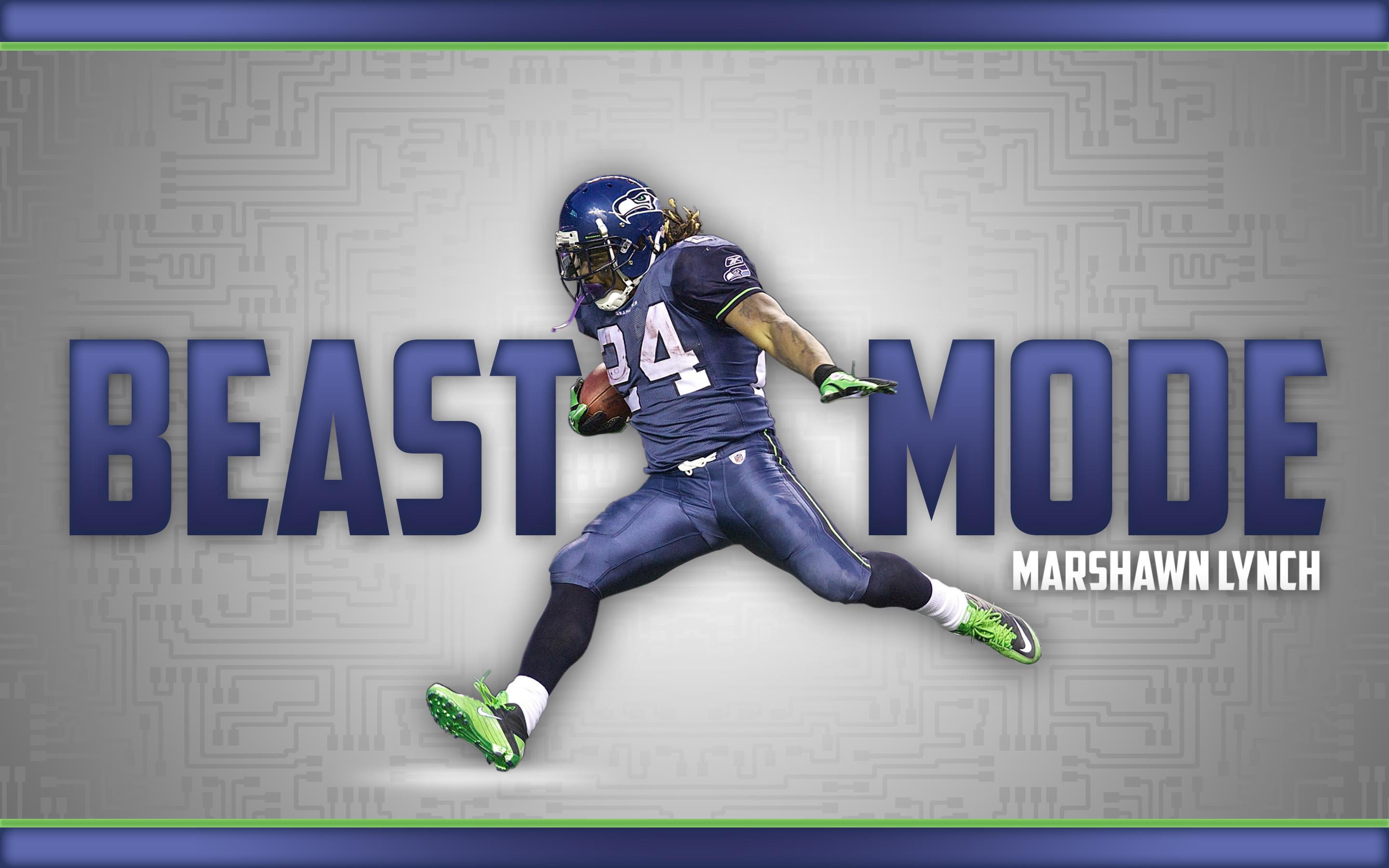 2880x1800 Wallpaper I made of Marshawn Lynch (OC) (2880x1800)