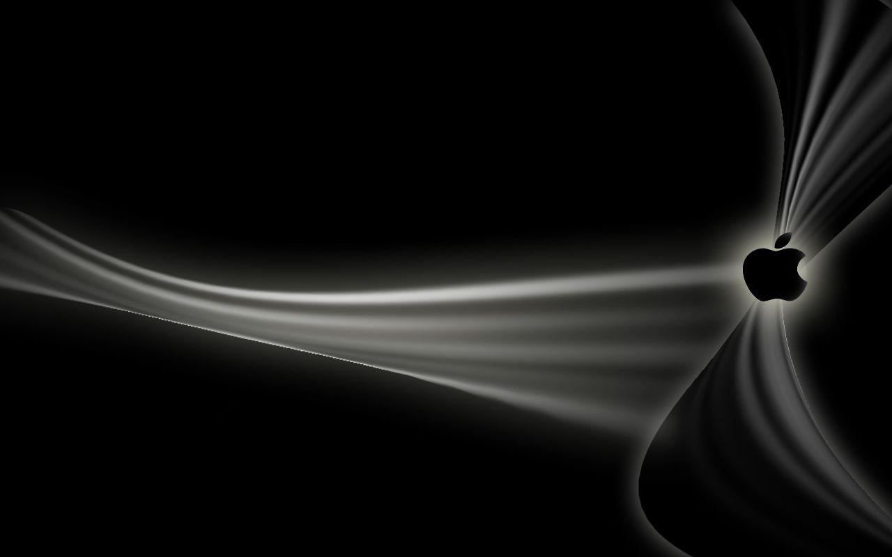 1280x800 Black Apple Logo